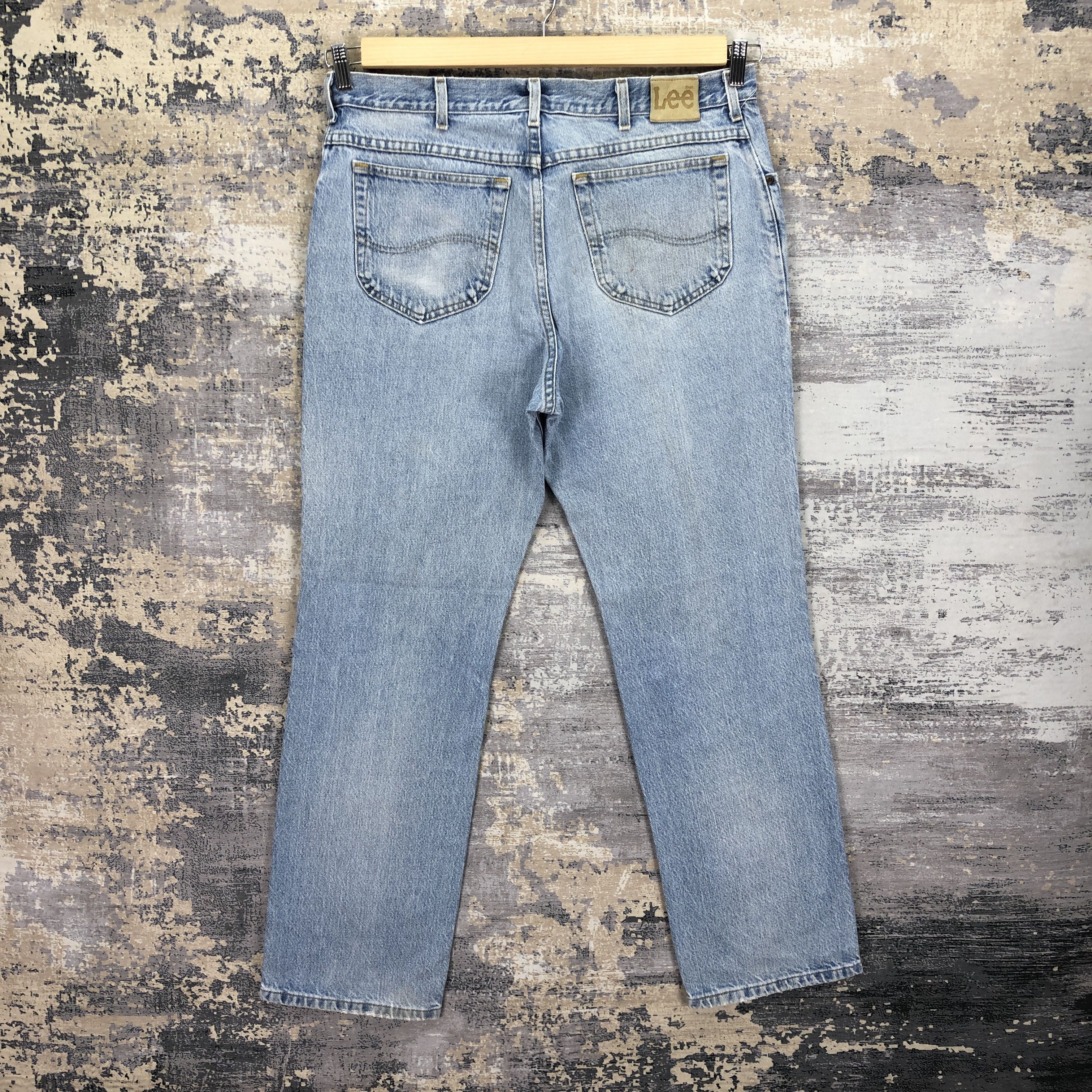 Lee Vintage 90s Lee Faded Light Wash Jeans Stonewash Denim Pants Size US 36 / EU 52 - 2 Thumbnail