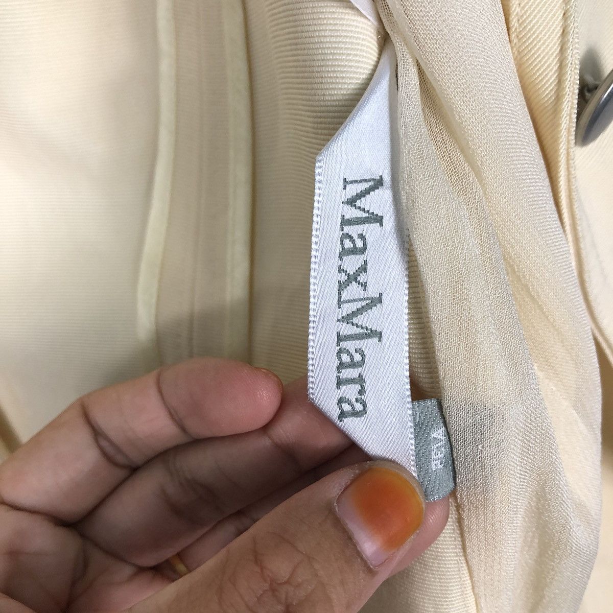 Japanese Brand Women’s Tailored Cream Blazer with Flap Pockets Max Mara Size M / US 6-8 / IT 42-44 - 19 Thumbnail