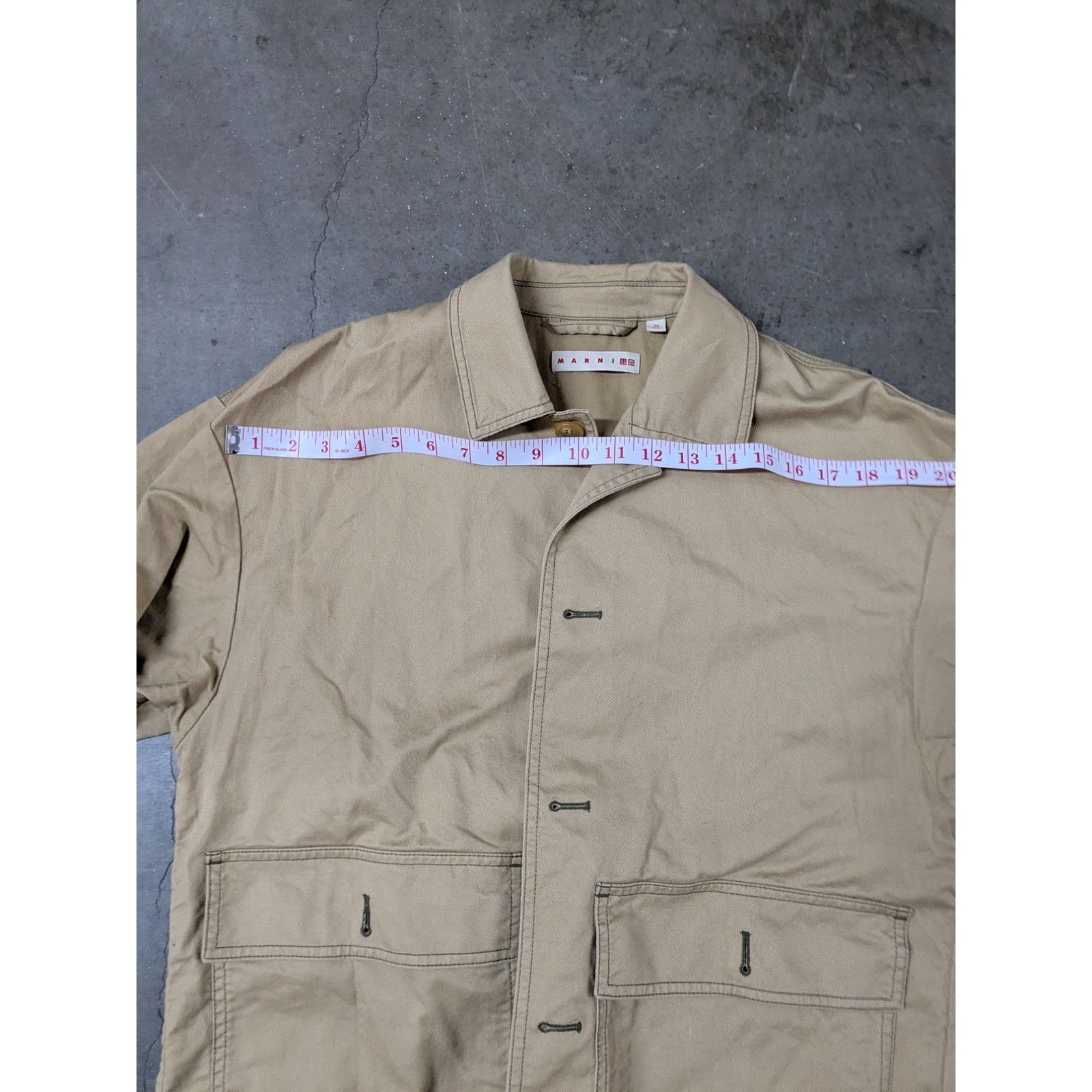 Marni Uniqlo X MARNI - Oversized Utility Jacket /XS/Beige Size US XS / EU 42 / 0 - 6 Thumbnail