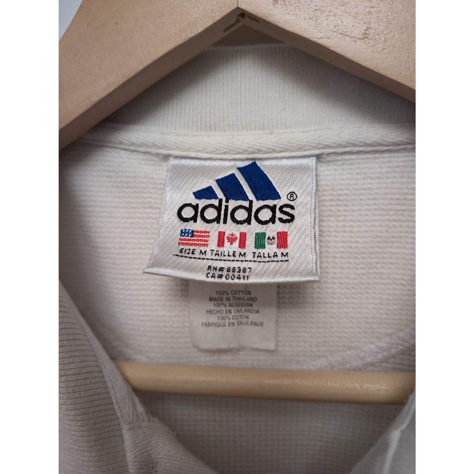 Adidas Vintage Adidas Notre Dame Irish Polo Shirt White Stripe Size US M / EU 48-50 / 2 - 4 Thumbnail