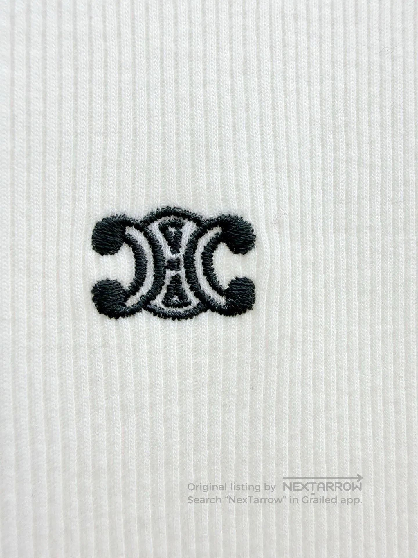 Celine Celine Triomphe Embroidery Long-Sleeve Top. Size US XL / EU 56 / 4 - 2 Thumbnail