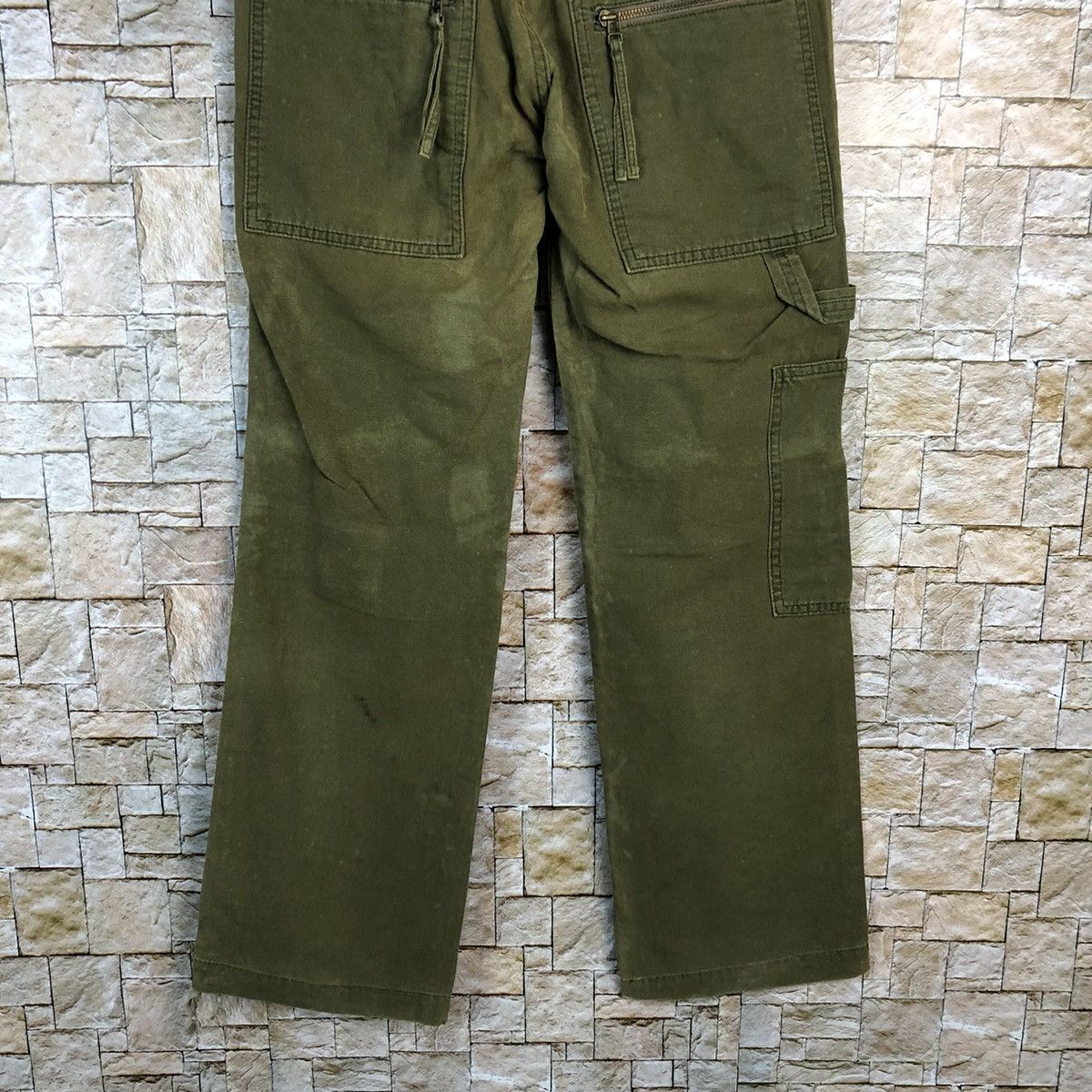 Japanese Brand Ouch Green utility tactical Cargo Multipocket Pants #A586 Size US 28 / EU 44 - 18 Thumbnail