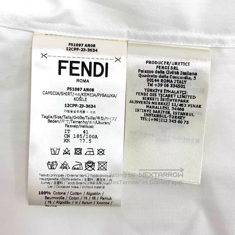 Fendi Fendi size 41 White Pocket Zipper Design Cotton Collar Shor Size US XXS / EU 40 - 7 Thumbnail