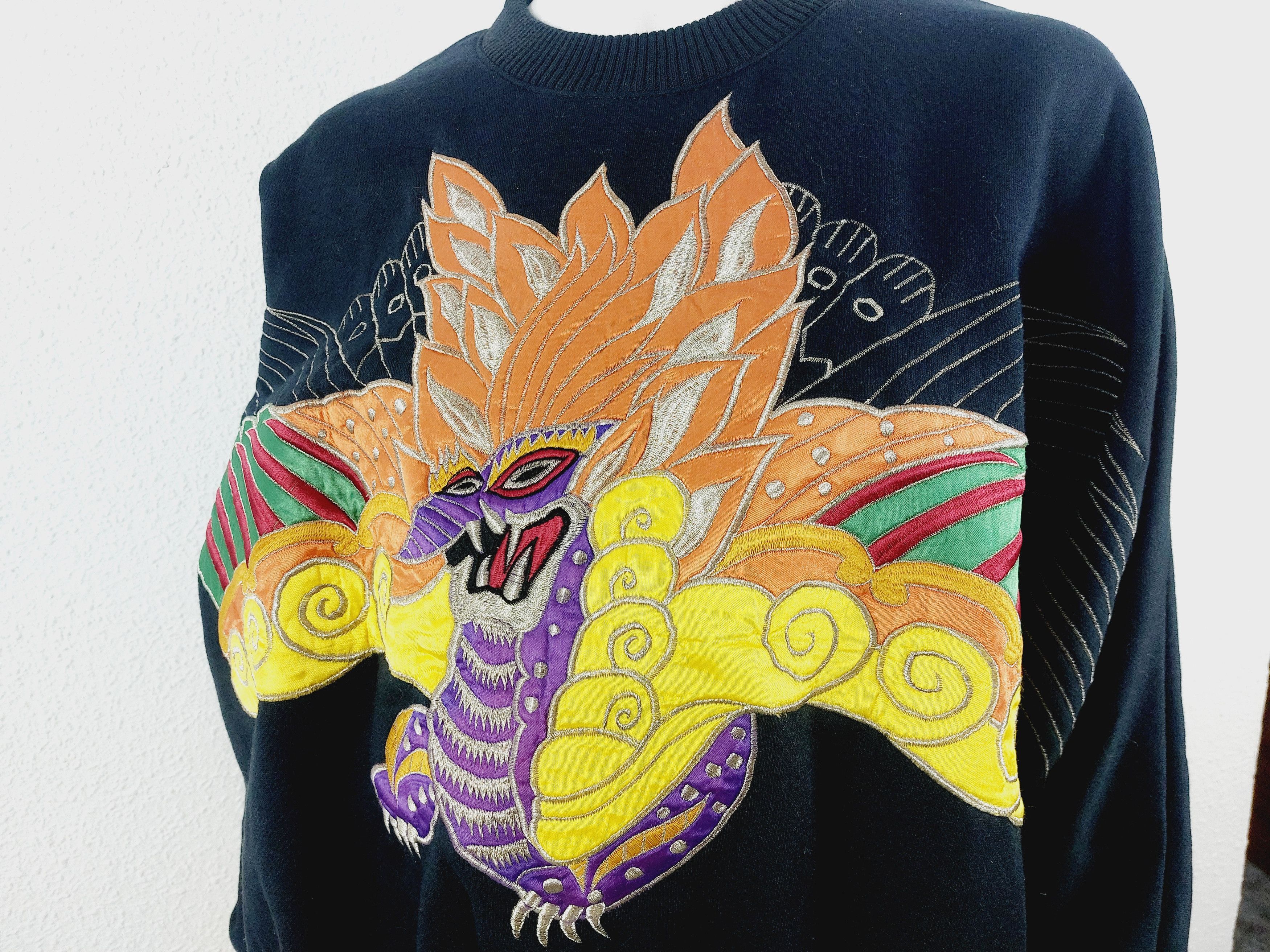 Kansai Yamamoto Kansai Yamamoto Japanese Dragon Sweater Pullover Size US M / EU 48-50 / 2 - 5 Thumbnail