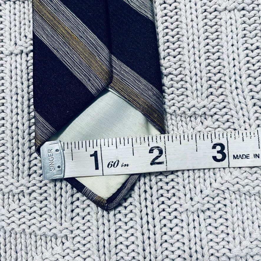 Vintage Vintage Ohrbach's black striped skinny tie Size ONE SIZE - 5 Thumbnail