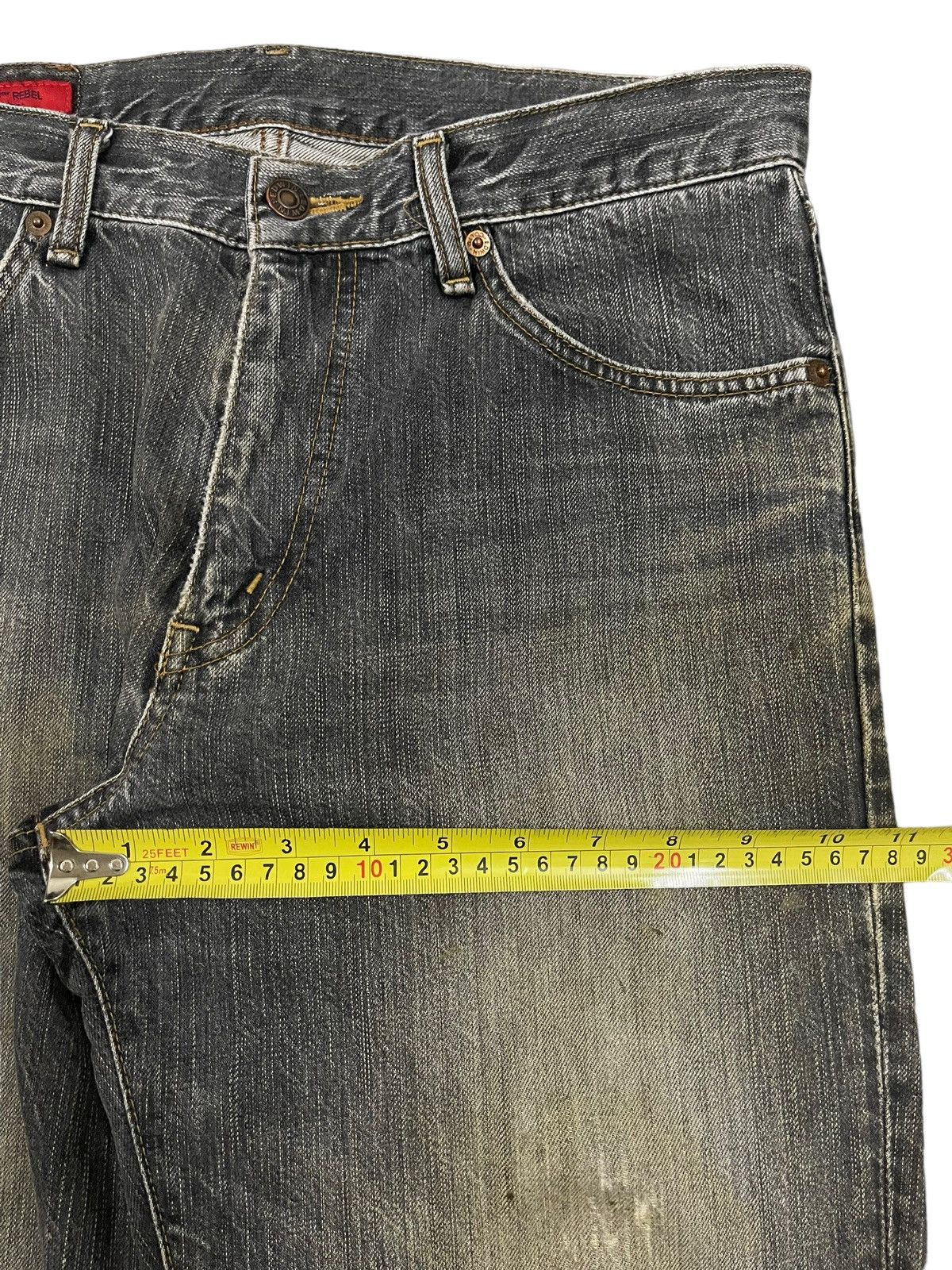 Edwin Vintage Edwin 503 Blue Wash Style Distress Jeans Size US 32 / EU 48 - 14 Thumbnail