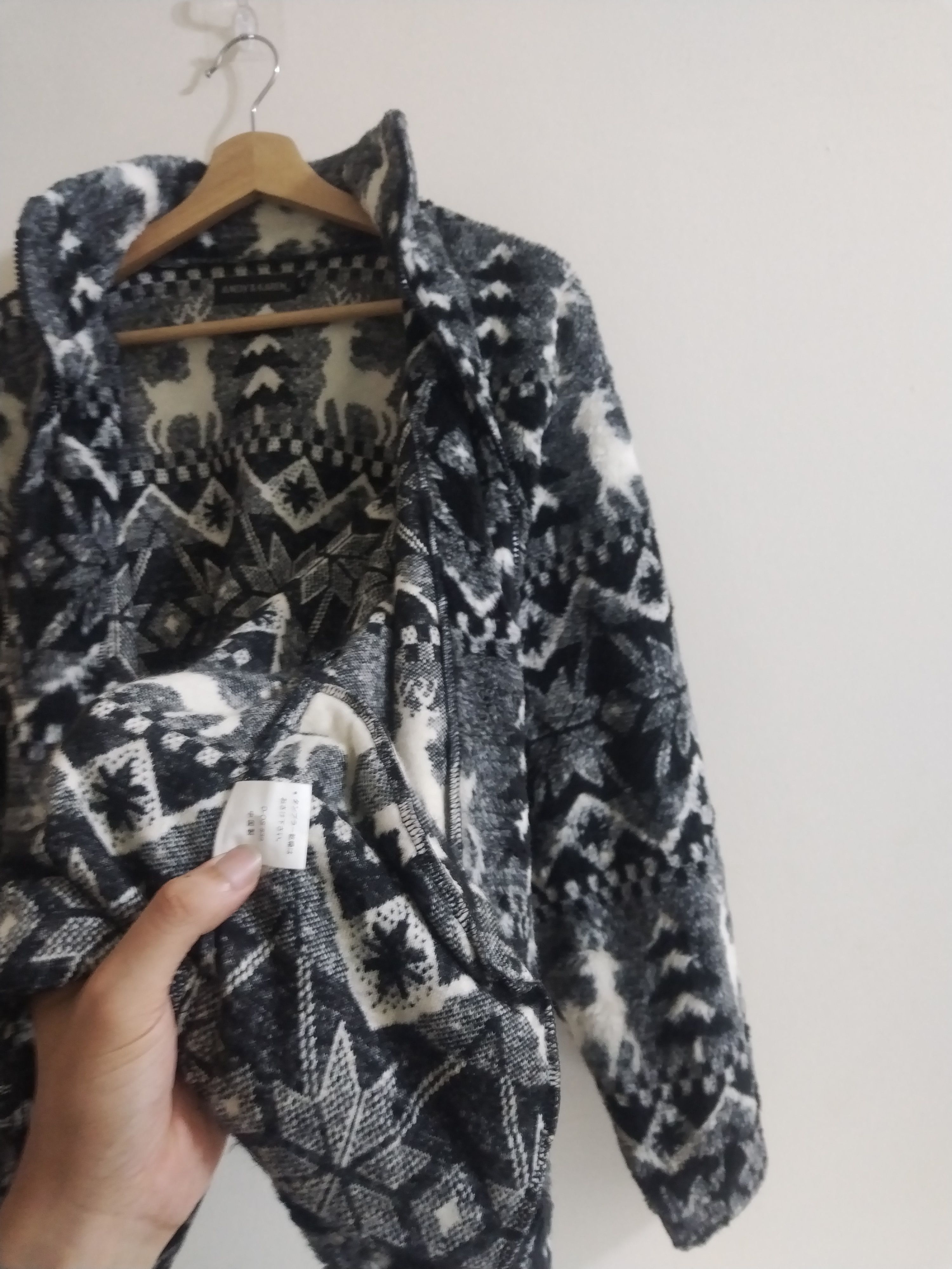 Japanese Brand NAVAJO WOOL BLACK WHITE KAPITAL INSPIRED Size US M / EU 48-50 / 2 - 6 Thumbnail