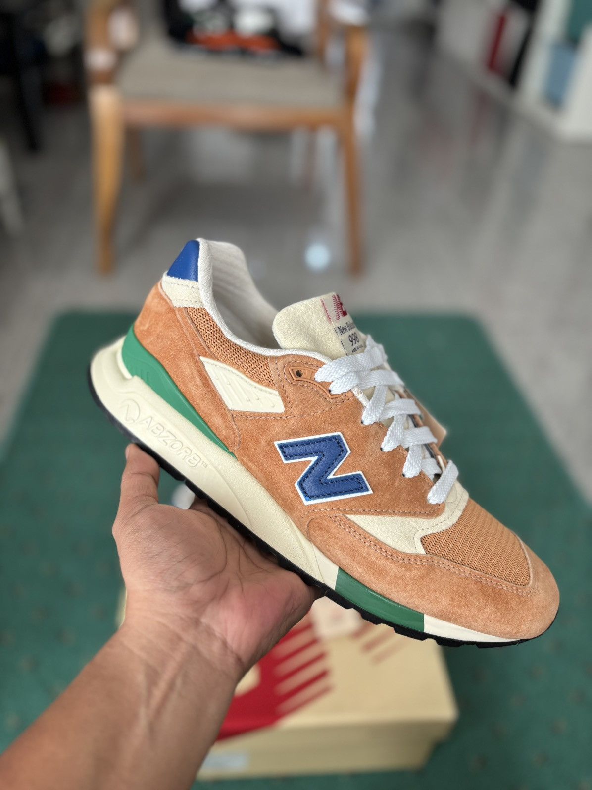 New Balance NEW BALANCE 998 TEDDY SANTIS ROYAL ORANGE MADE IN USA Size US 10 / EU 43 - 2 Thumbnail