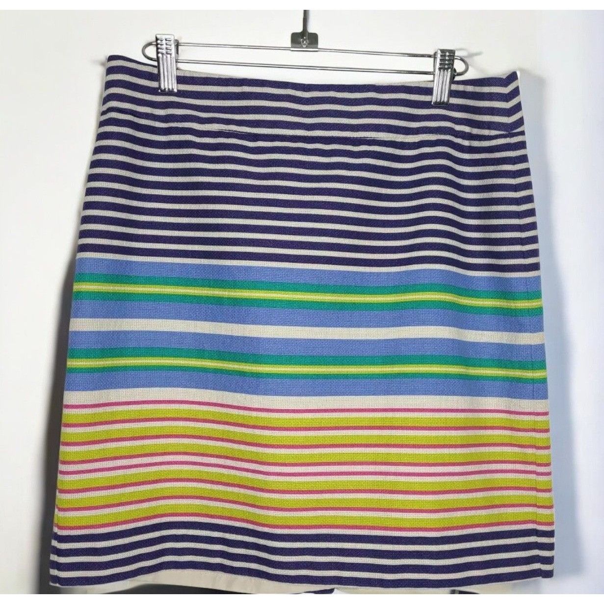 Loft Ann Taylor Loft Striped Mini Skirt Lined Multicolor 10 Size 32" / US 10 / IT 46 - 8 Thumbnail