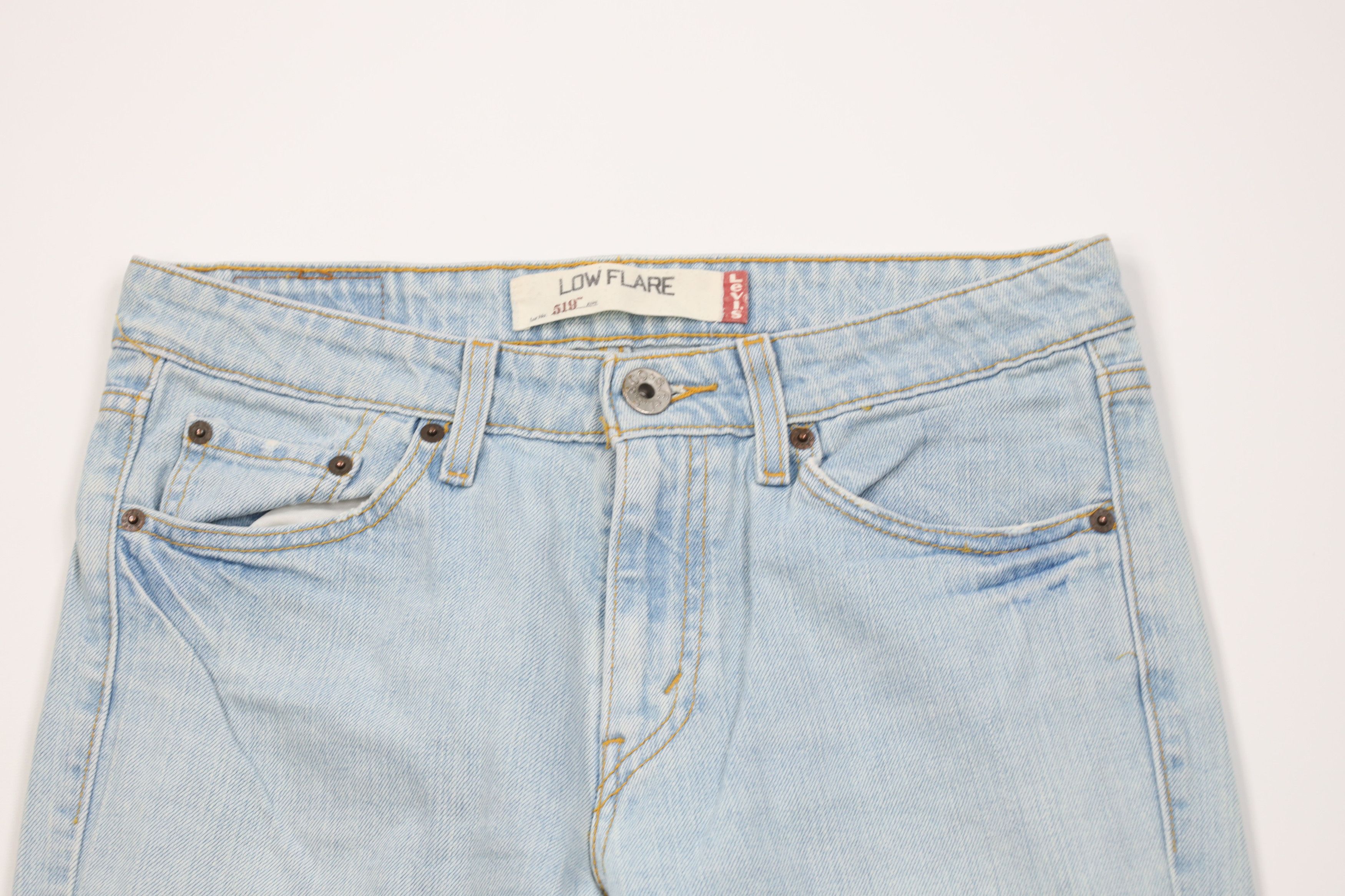 Levi's Vintage Y2K 2005 Levis 519 Rise Flared Denim Jeans Blue Size 30" / US 8 / IT 44 - 2 Thumbnail