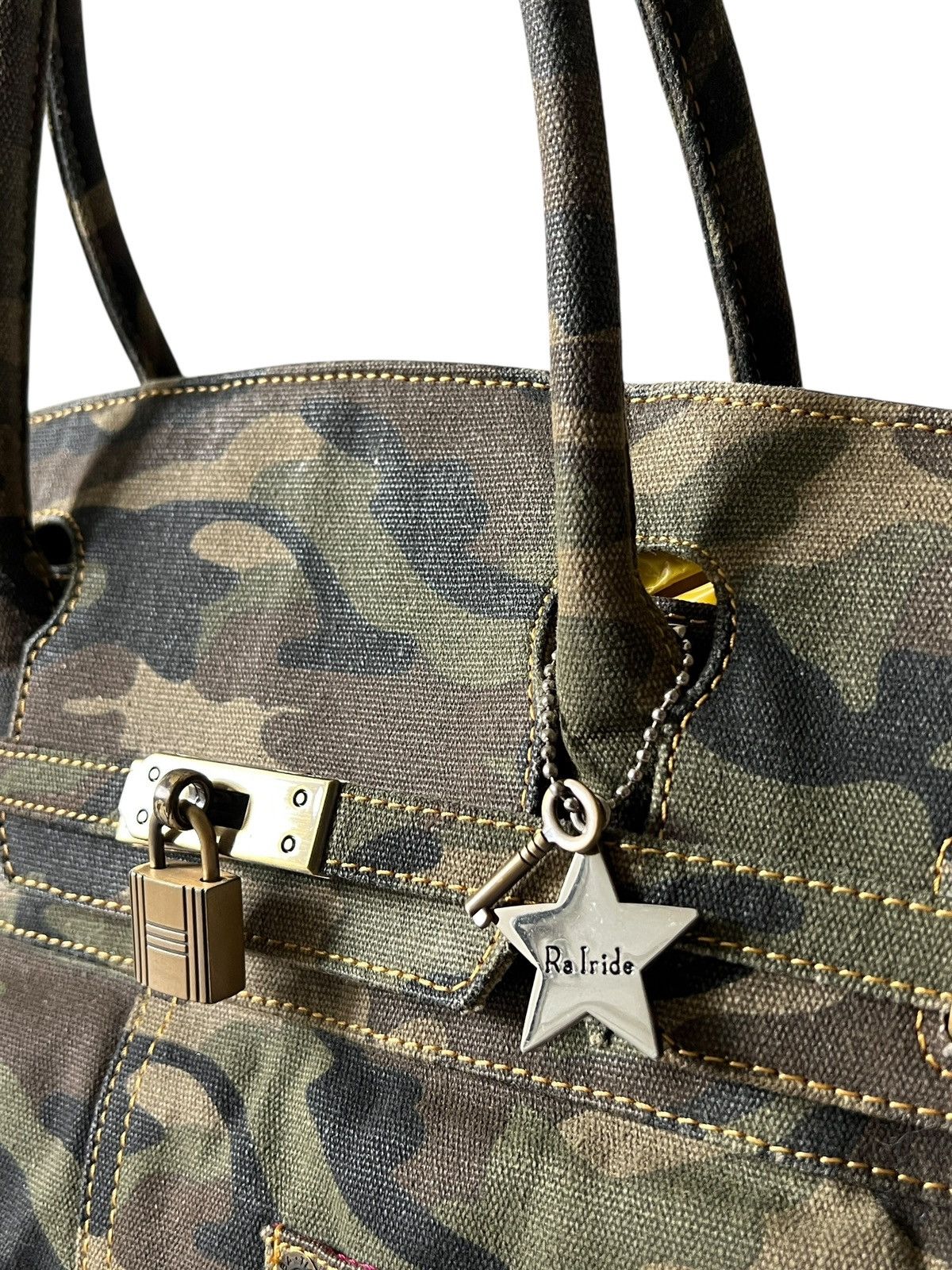 Japanese Brand 2000s Ra Iride 🇯🇵 Camouflage Birkin Bag Hermes Size ONE SIZE - 2 Thumbnail