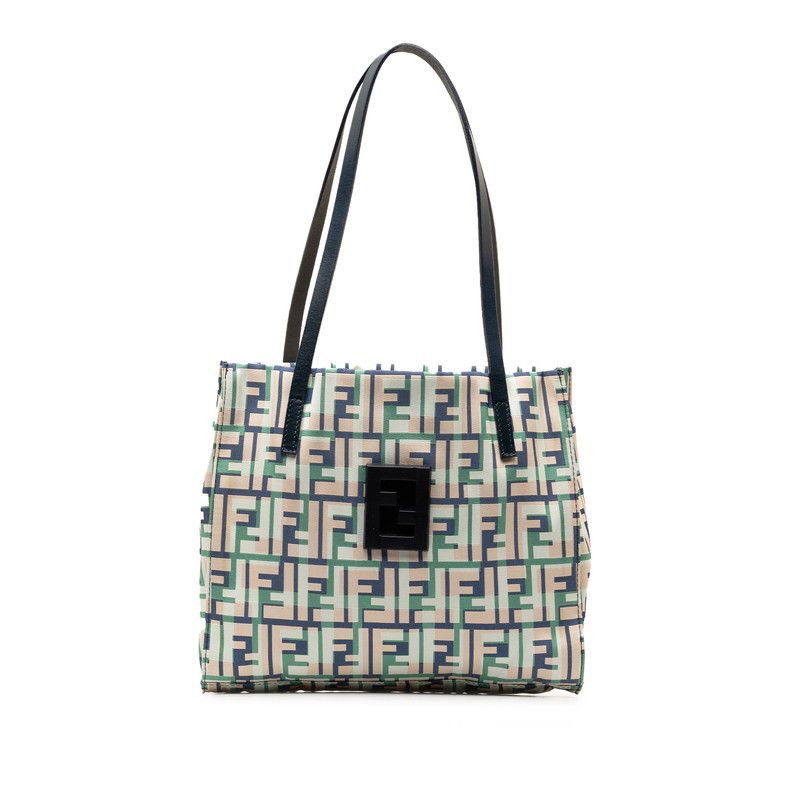 image of Fendi Zucca Nylon Tote Bag in Black, Women's