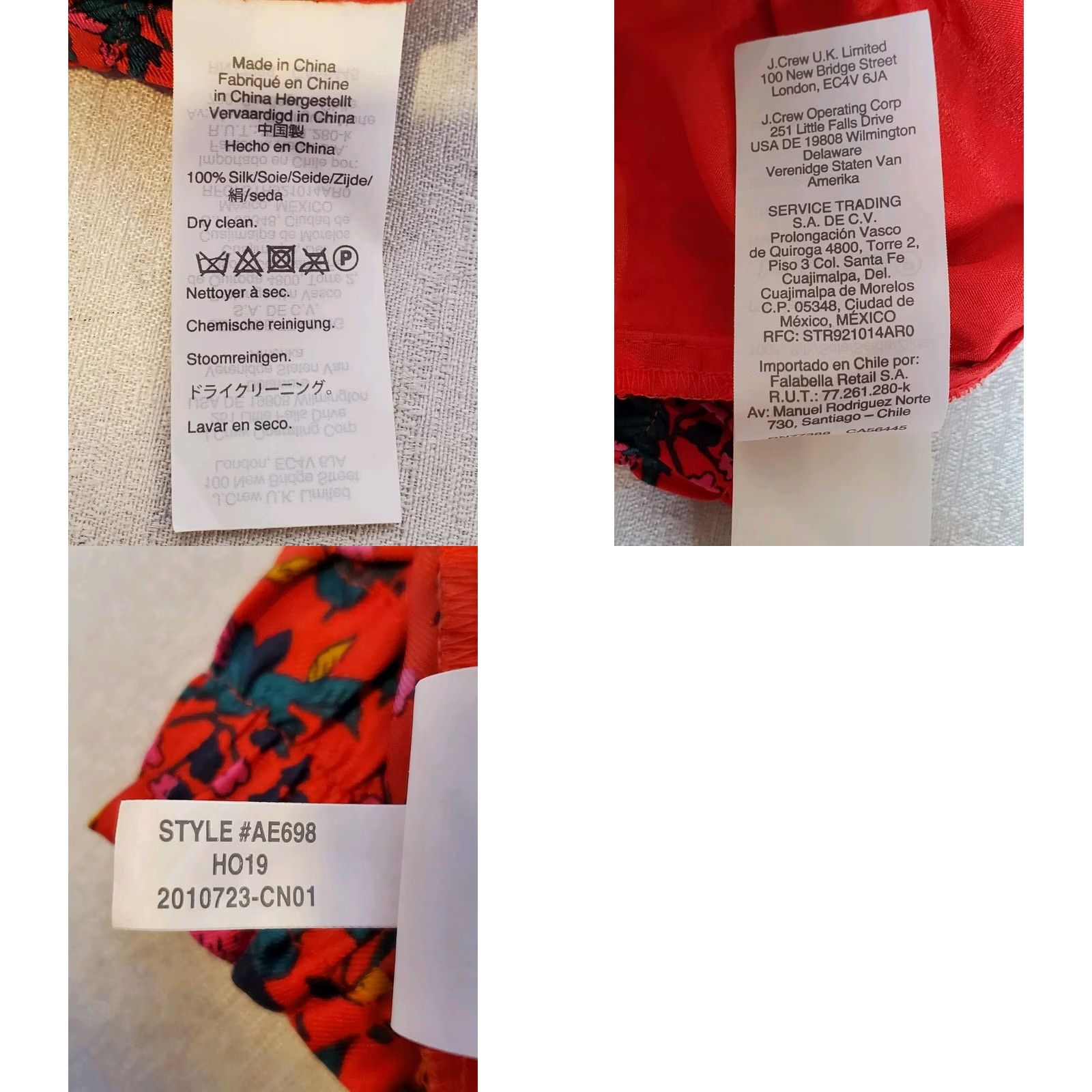 J.Crew J.Crew Collection Pant Women's 8 Silk Twill Pull On In Jungle Cat Floral Print Size 30" / US 8 / IT 44 - 9 Thumbnail