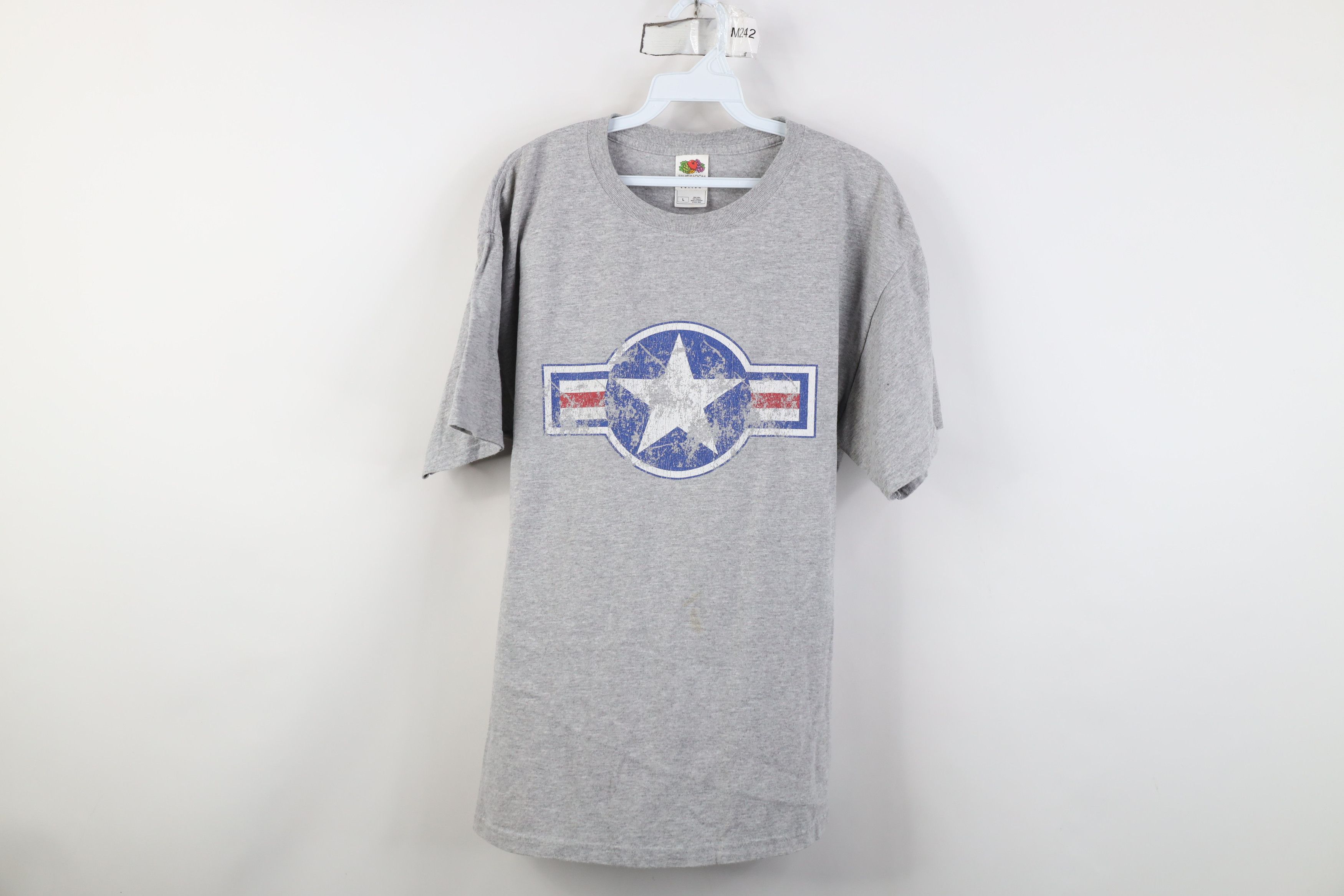Vintage Vintage 90s Y2K United States Air Force USAF T-Shirt Gray Size US L / EU 52-54 / 3 - 1 Thumbnail