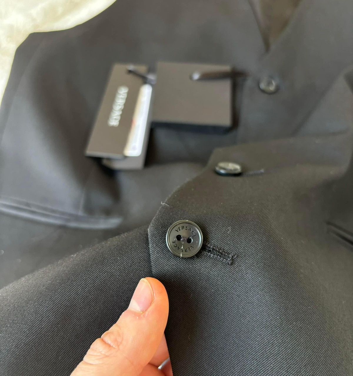 Versace Versace Black Formal Mens Suit Vest / Gillette Size US L / EU 52-54 / 3 - 3 Thumbnail