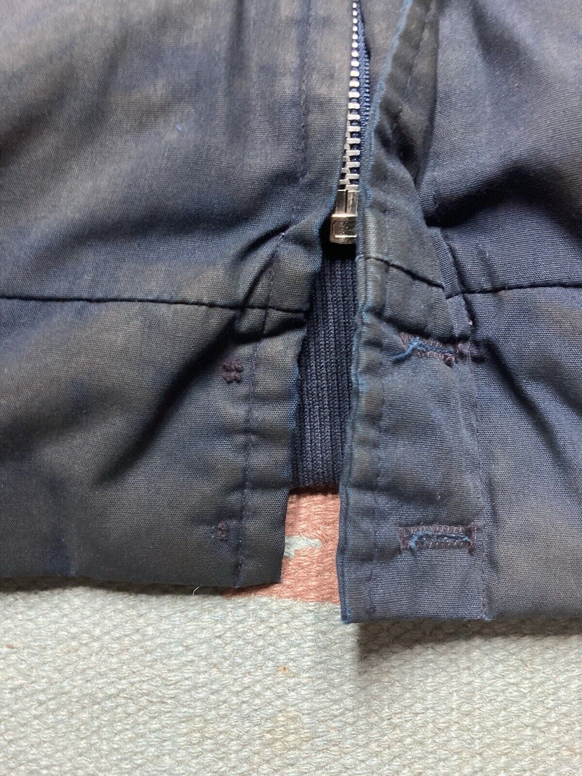Vintage VTG 70s quilted bomber jacket master jac workwear blue 42 L Size US L / EU 52-54 / 3 - 7 Thumbnail