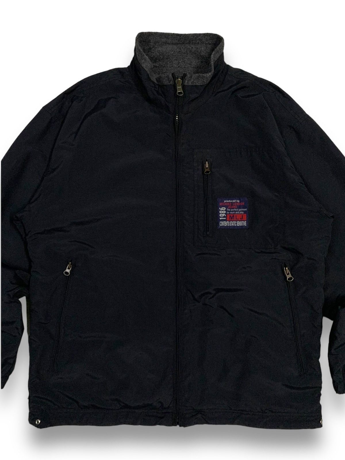 Michiko Koshino London Vintage Michiko London Jeans Reversible Fleece Core Jacket Size US L / EU 52-54 / 3 - 5 Thumbnail