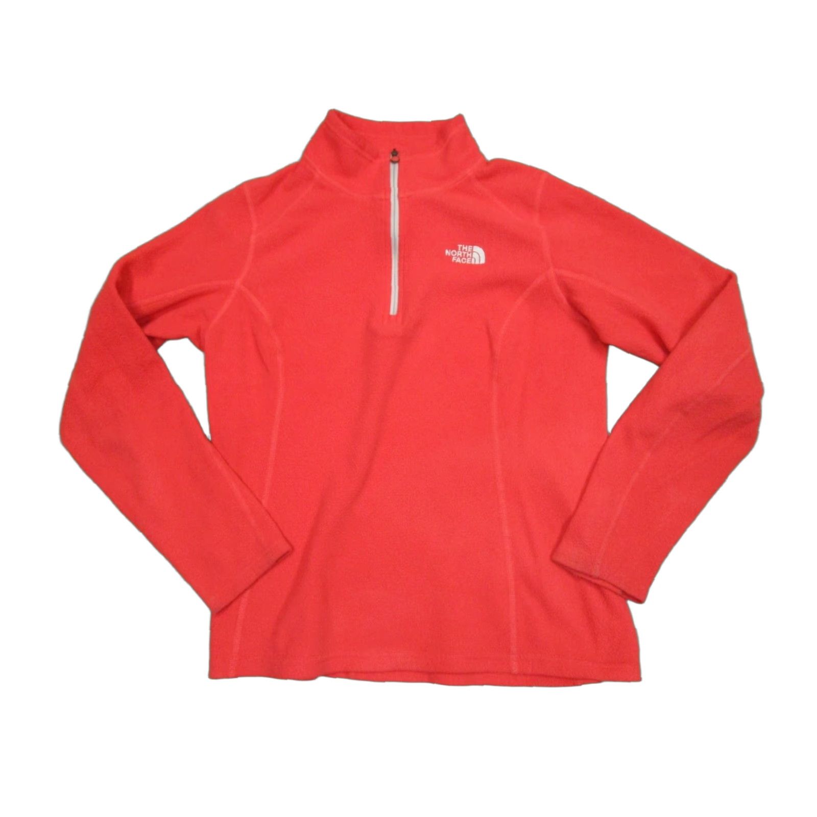 The North Face The North Face Pullover Womens Small Orange Fleece 1/4 Zip Mock Neck Sweatshirt Outdoor Classic Geometric Logo Mens Size S / US 4 / IT 40 - 1 Thumbnail