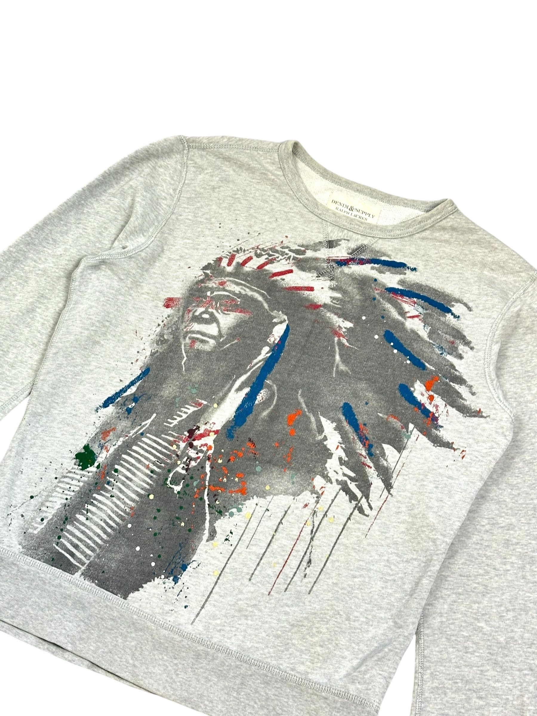 Denim & Supply Ralph Lauren Polo Indian Chef Printed Sweatshirt Size US M / EU 48-50 / 2 - 2 Thumbnail