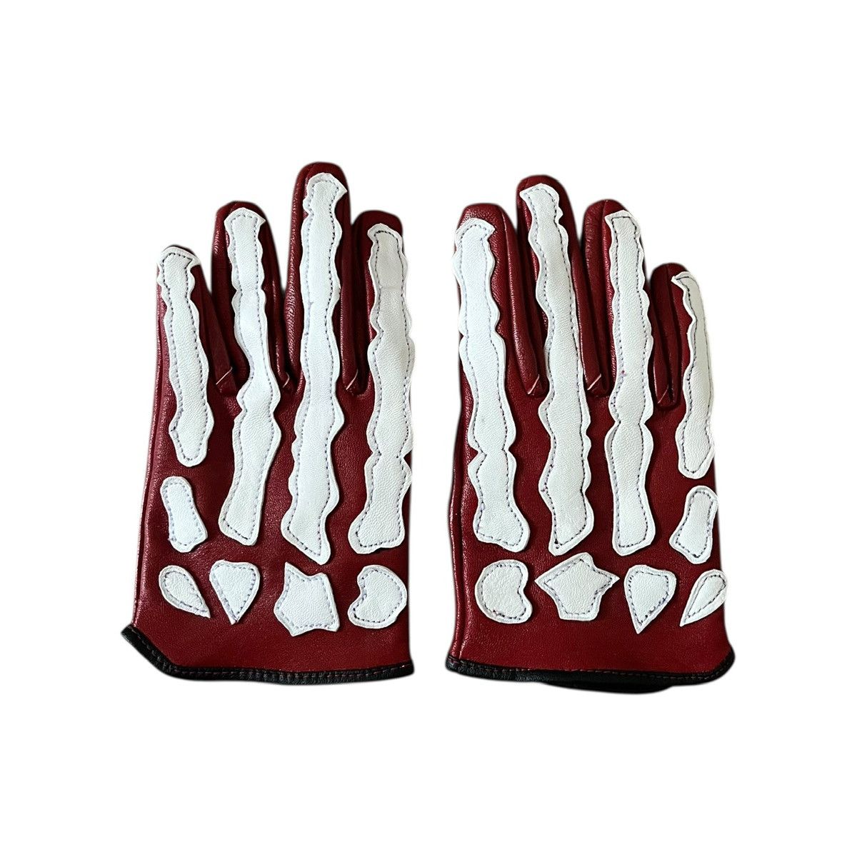 Other Vintage Leather Skeleton Gloves Size ONE SIZE - 1 Thumbnail