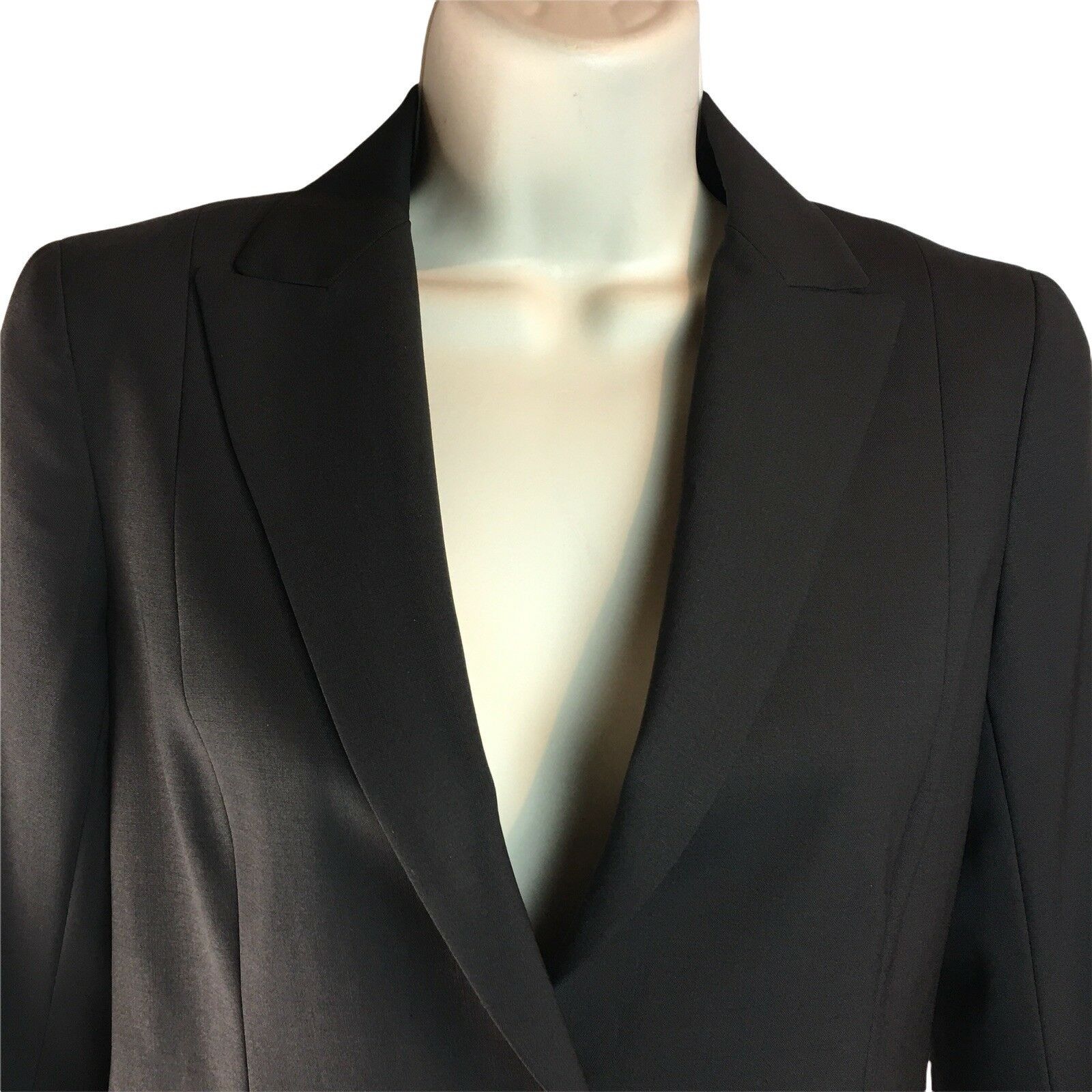 Theory Theory Womens Fitted Wool Blazer Smokey Gray Lined Pockets O Size XS / US 0-2 / IT 36-38 - 2 Thumbnail
