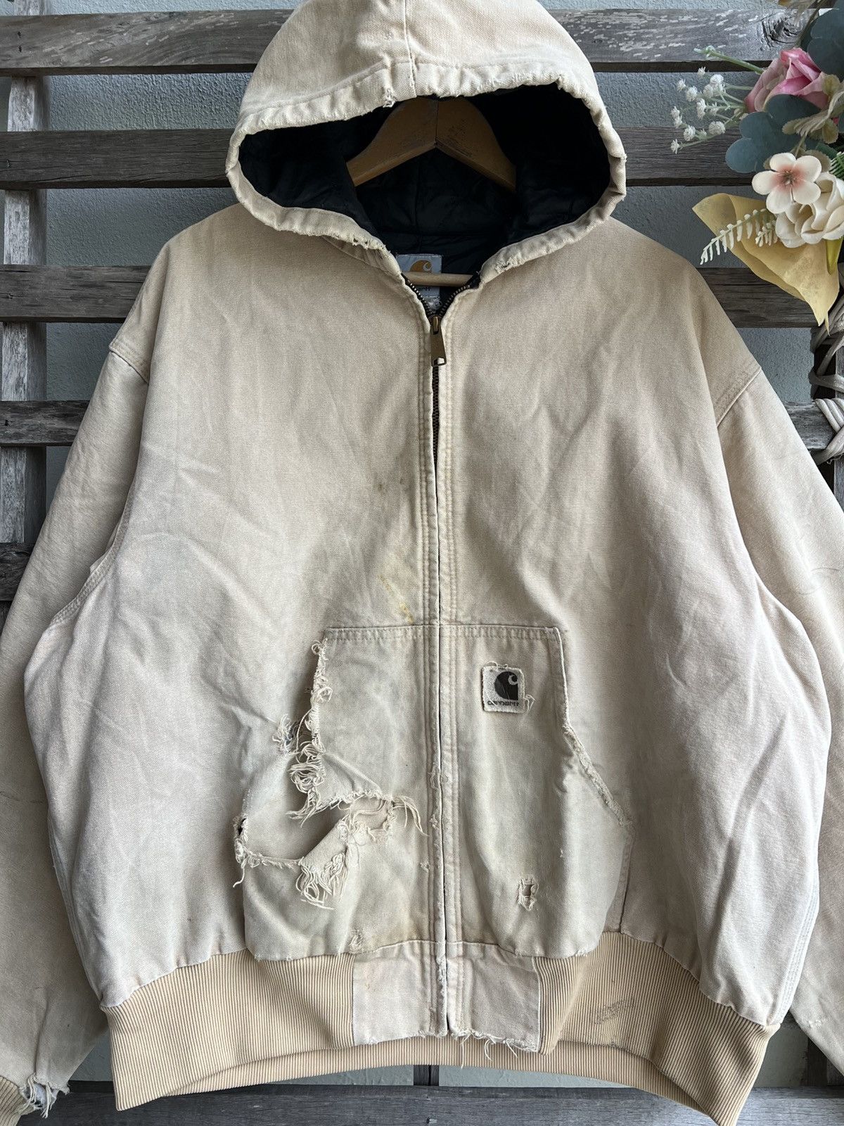 Carhartt Vintage Y2K Thrashed Distressed Carhartt Jacket Size US XL / EU 56 / 4 - 3 Thumbnail
