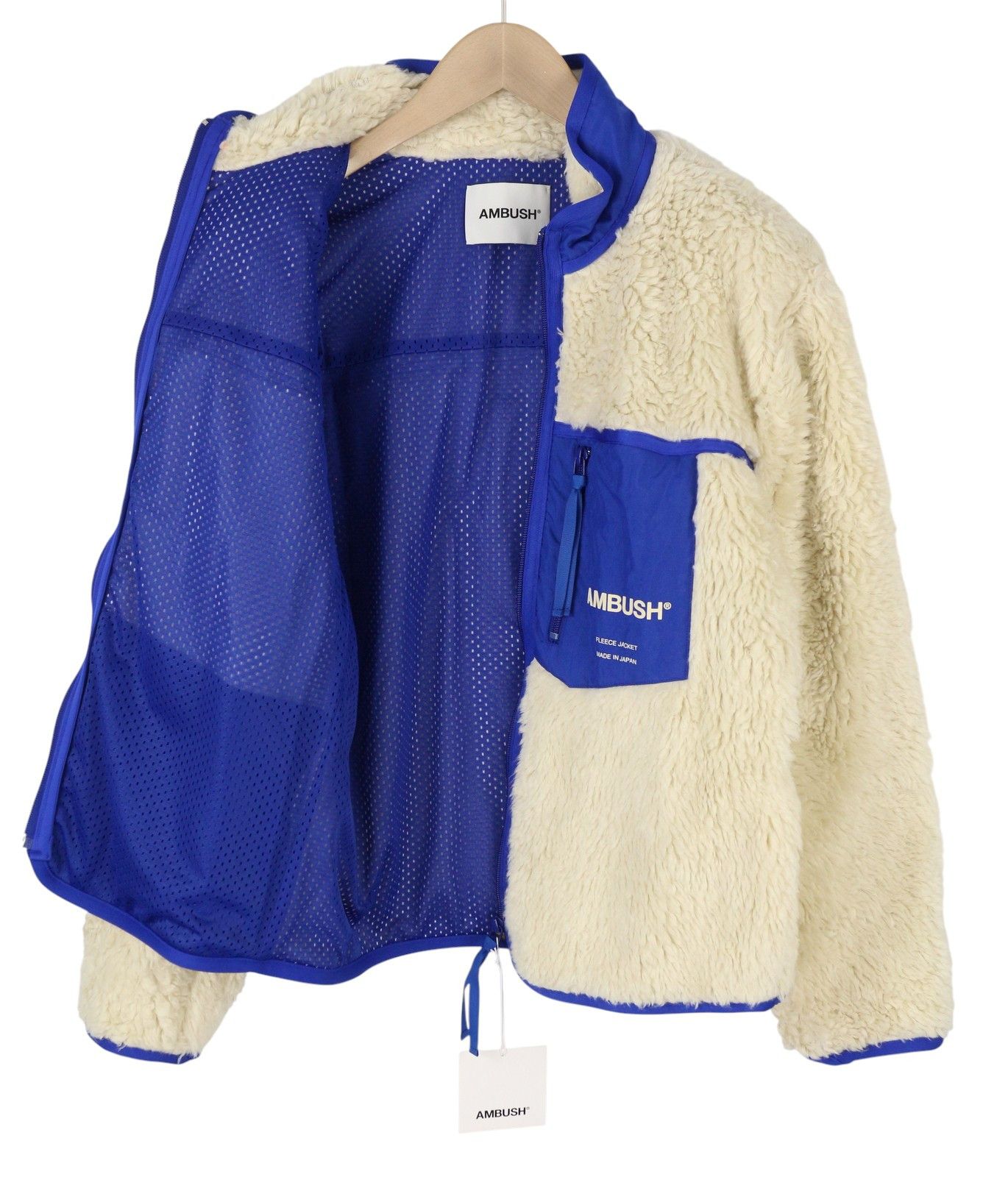 Ambush Design M Ivory Faux Fur Fleece Zip Lightweight 86771 Size US M / EU 48-50 / 2 - 4 Thumbnail