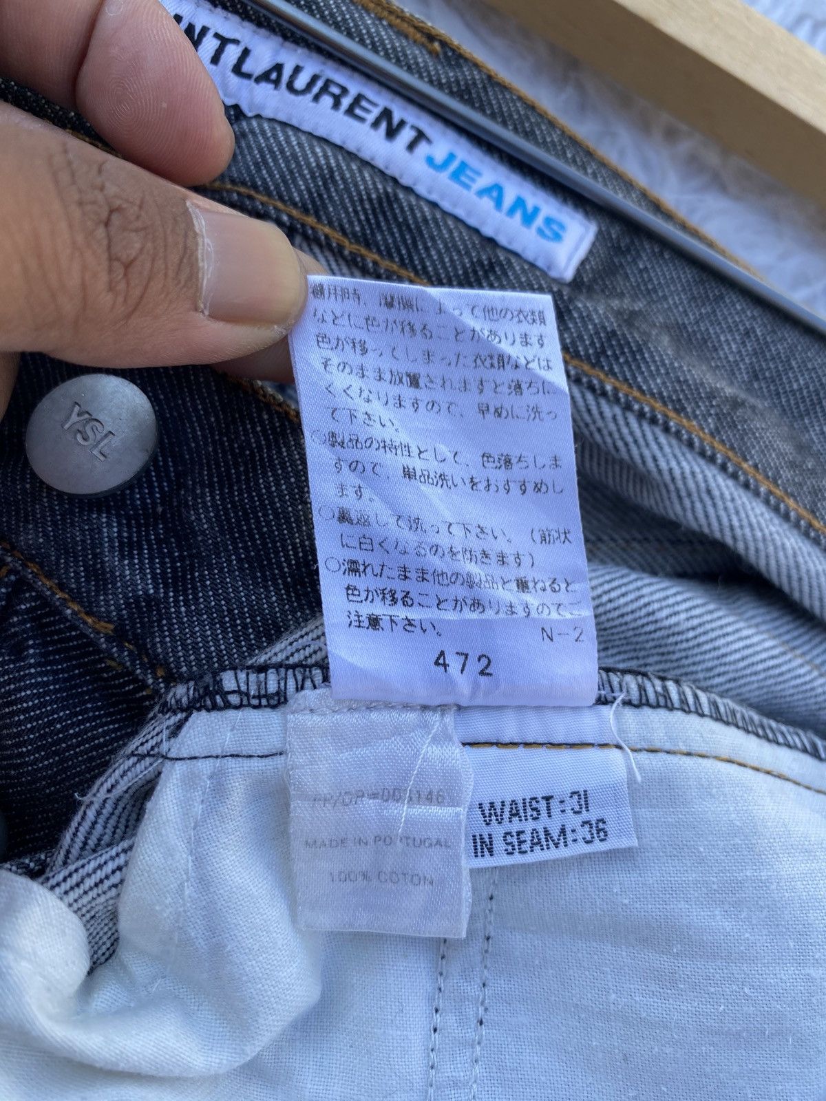 Yves Saint Laurent Rare Vintage Saint Laurent Jeans YSL Denim Made in Portugal Size US 29 - 18 Thumbnail