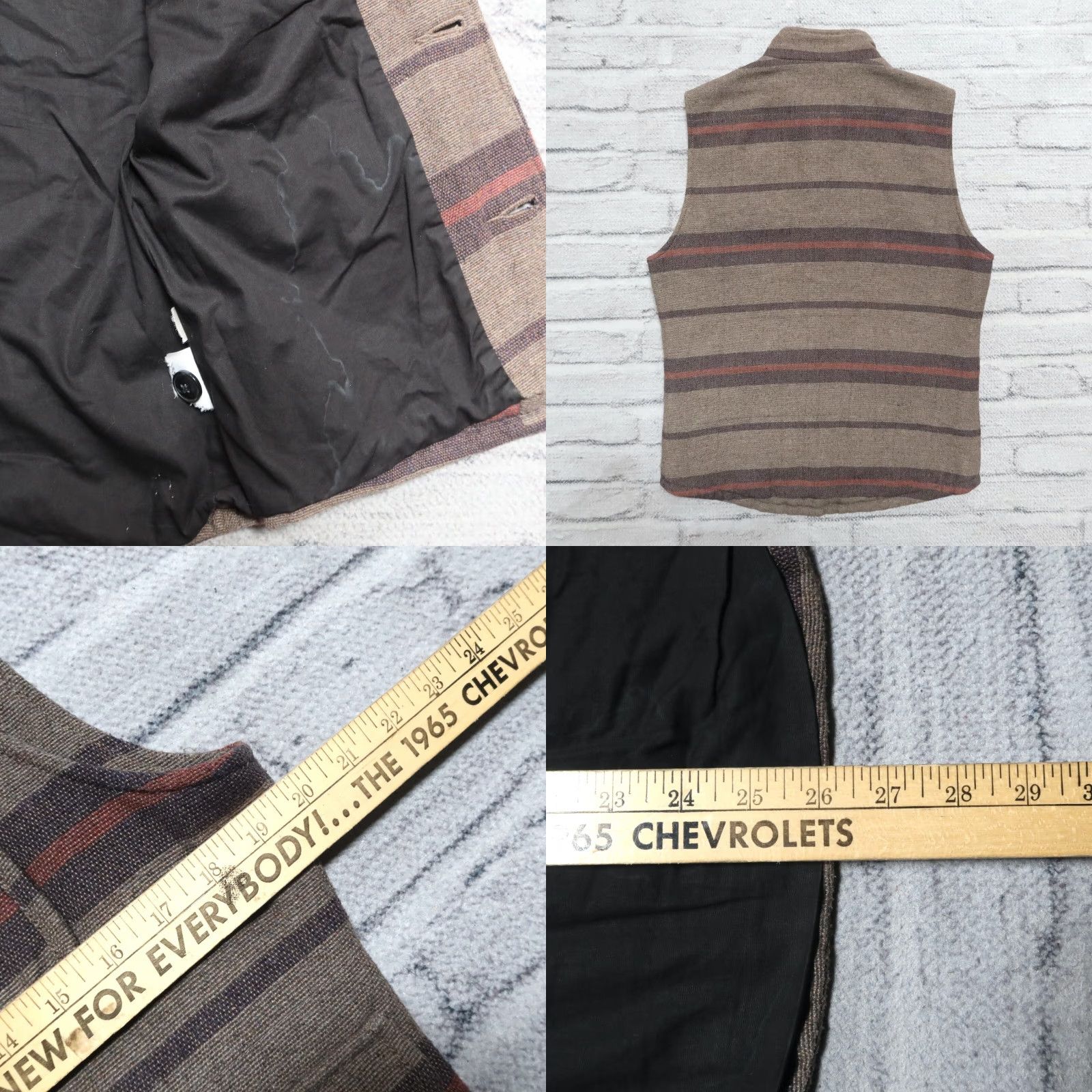 Levi's VINTAGE Levis Stripe Vest Shirt Mens S Wool See photos 90s Size US S / EU 44-46 / 1 - 8 Thumbnail