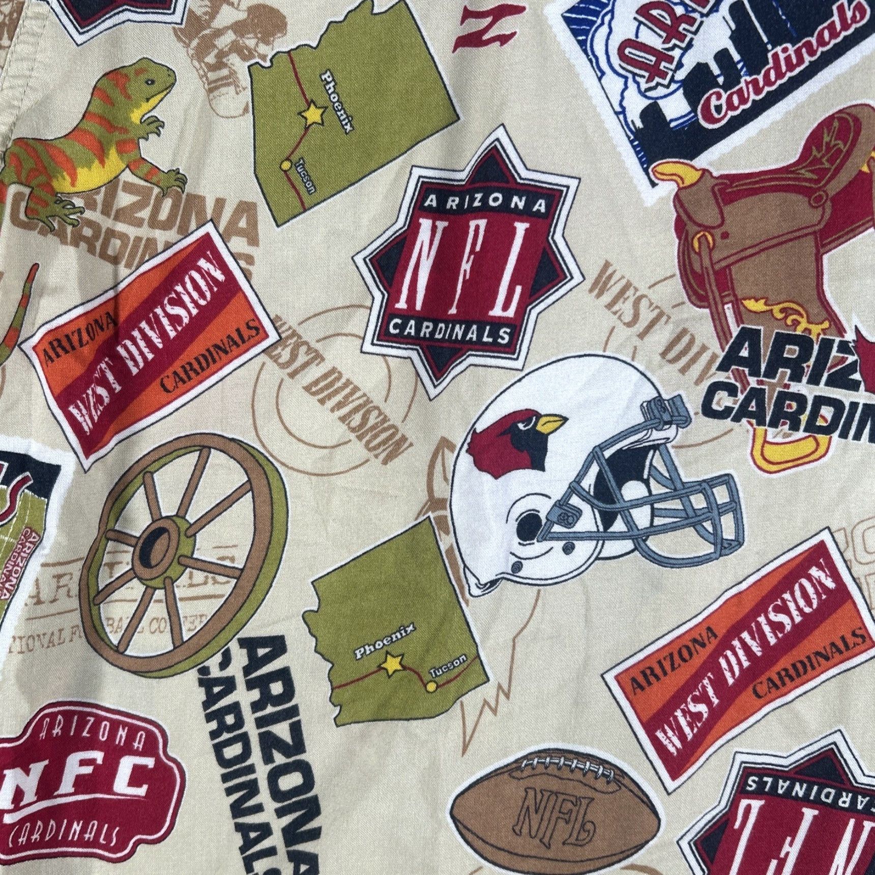 NFL Arizona Cardinals NFL Hawaiian All-Over Print Shirt Short Sleeve Button-Up XL Men Multicolor Collar-Button Spring Summer Fall Winter Casual Size US XL / EU 56 / 4 - 3 Thumbnail