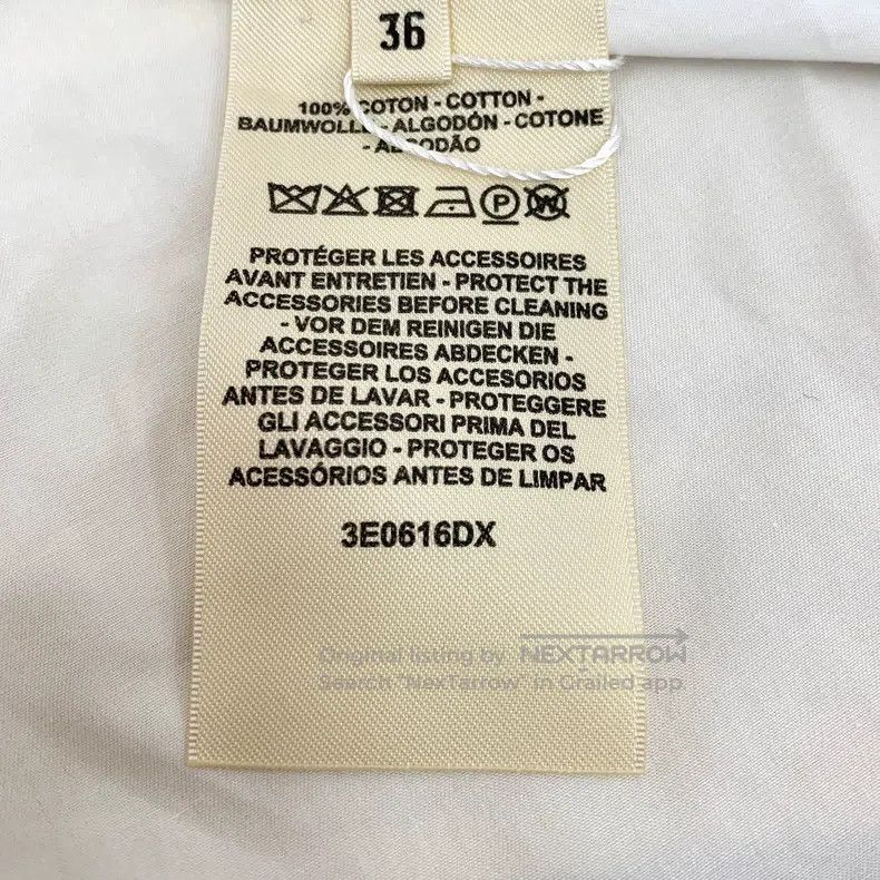 Hermes Hermes White pocket loop cotton lapel zip-up long-sleeve s Size XS / US 0-2 / IT 36-38 - 7 Thumbnail
