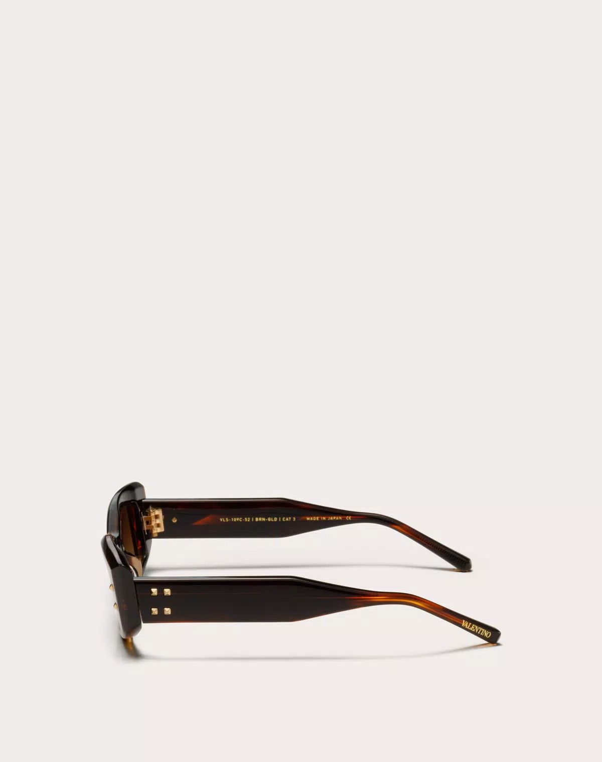Valentino oc11z0725 Size: 52/ Rectangular Acetate in Brown/Gold Size ONE SIZE - 3 Thumbnail