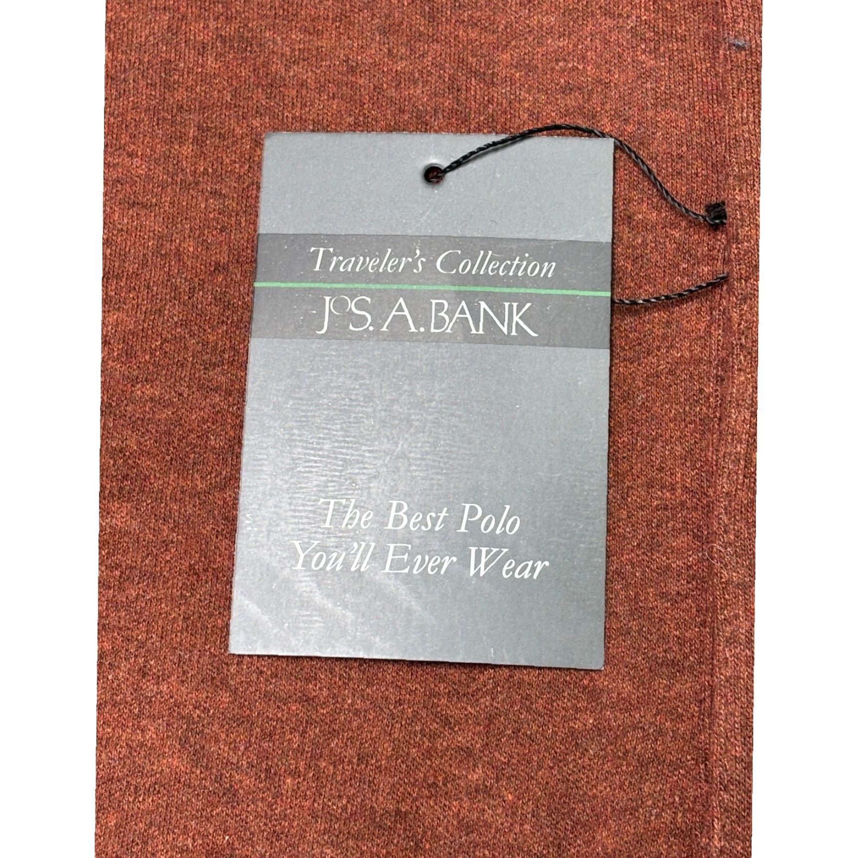 Vintage JOS A BANK Traveler's Collection Polo Shirt Long Sleeve Rust XL Men Casual Workwear Heathered 3-Button Collared Shirt Size US XL / EU 56 / 4 - 2 Thumbnail
