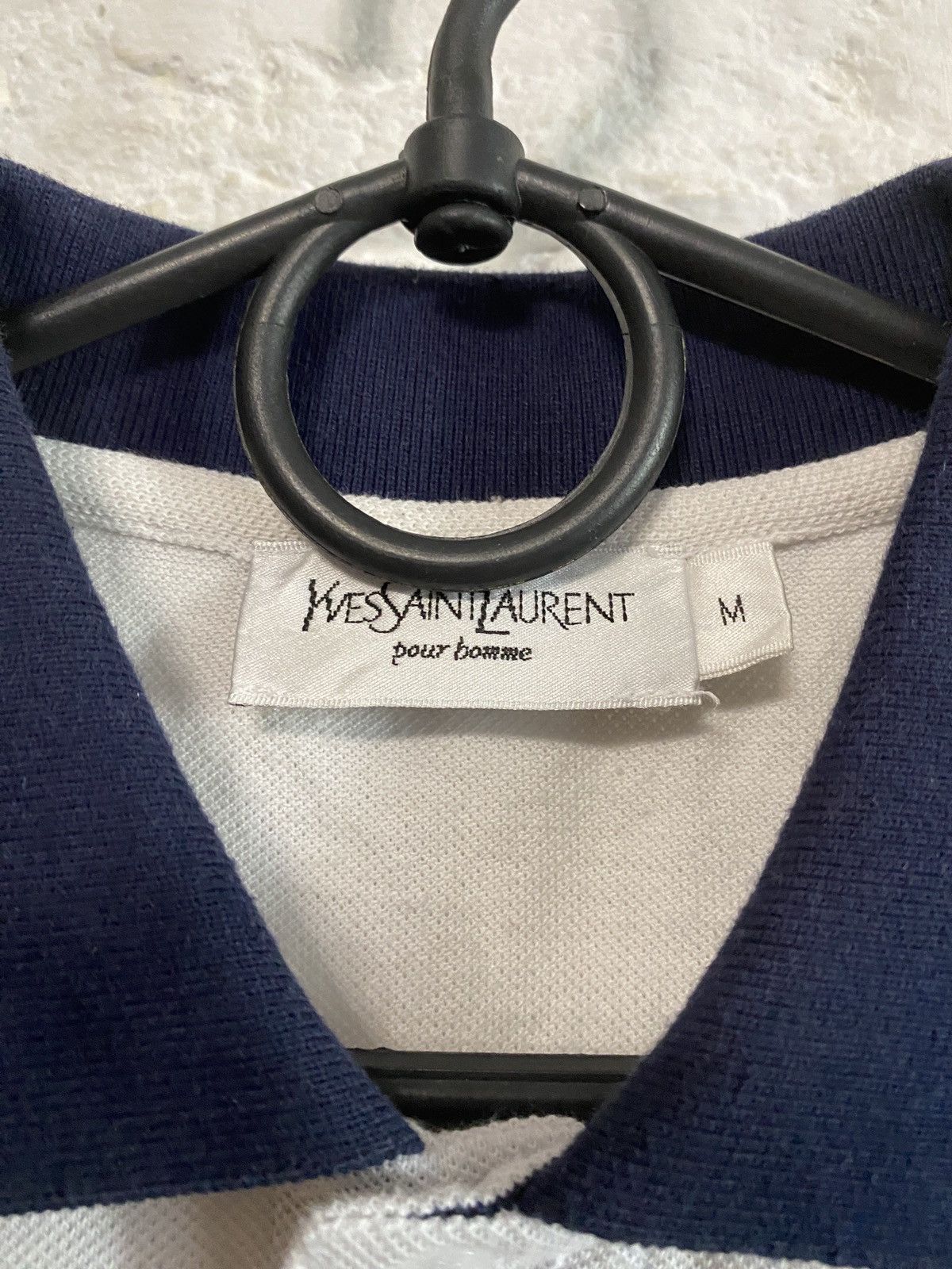 Vintage × Yves Saint Laurent Yves Saint Laurent Polo Big Logo YSL Size US M / EU 48-50 / 2 - 2 Thumbnail