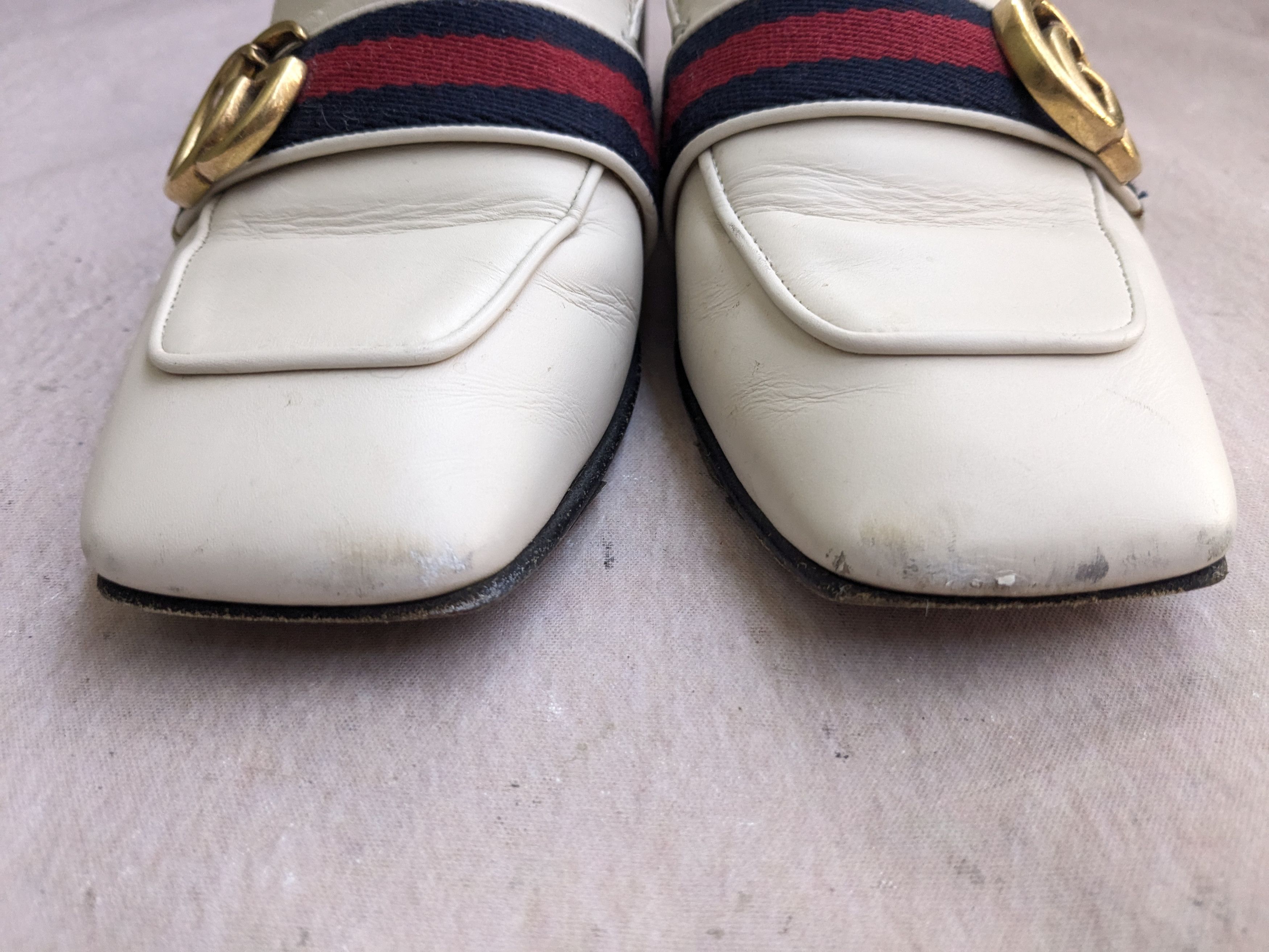 Gucci Gucci Loafers White 36 6 Leather Pumps Heels Size US 6 / IT 36 - 2 Thumbnail