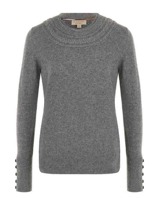 Burberry BURBERRY WOMENS CABLE KNIT YORK CASHMERE SWEATER Size L / US 10 / IT 46 - 2 Thumbnail
