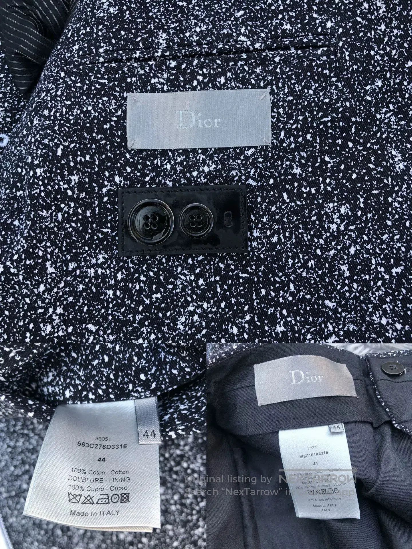 Dior Dior Homme Snowflake Splatter Suit. Size US S / EU 44-46 / 1 - 9 Thumbnail