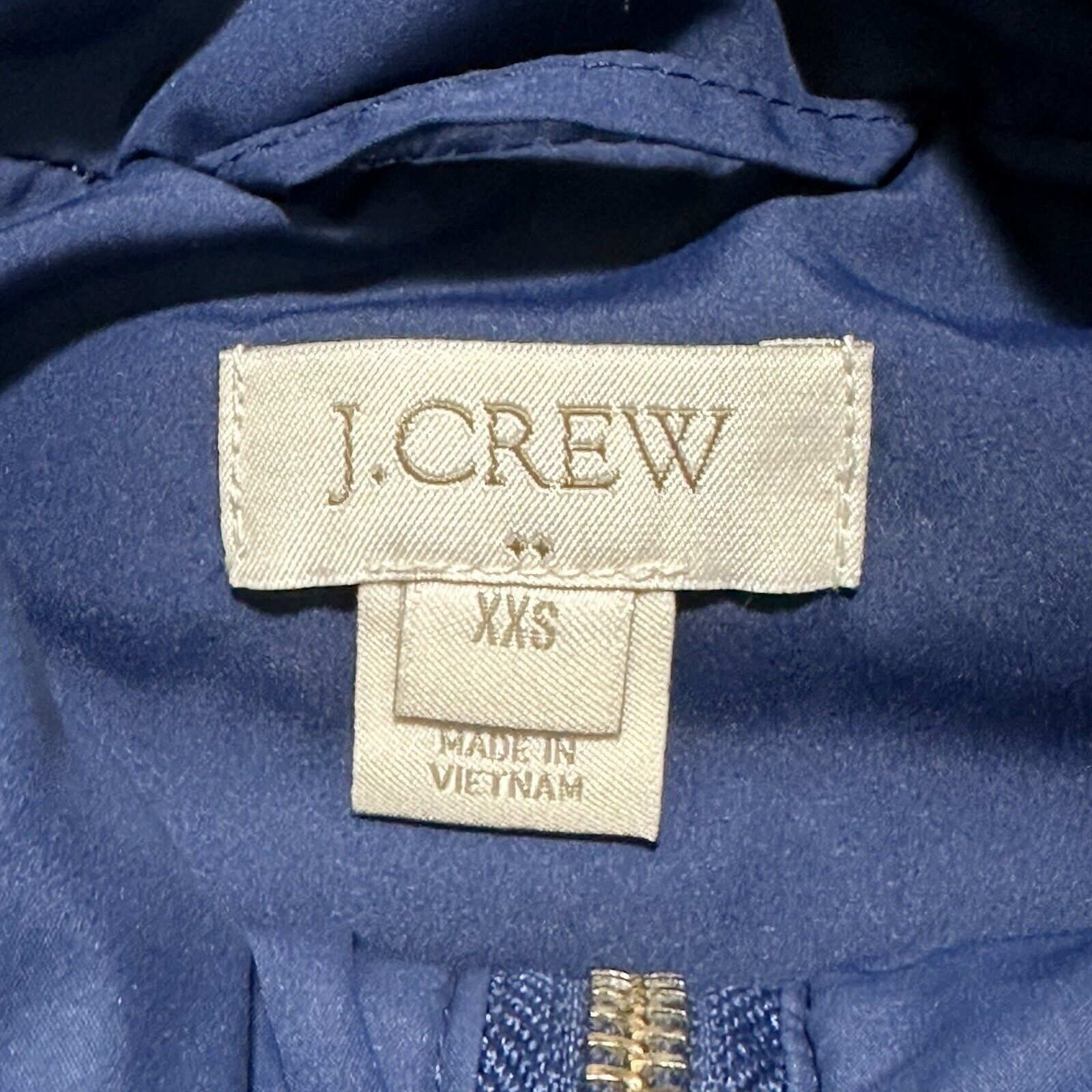J.Crew J. Crew XXS Quilted Puffer Vest Full Zip Navy Blue Jacket Size XXS / US 00 / IT 34 - 3 Thumbnail