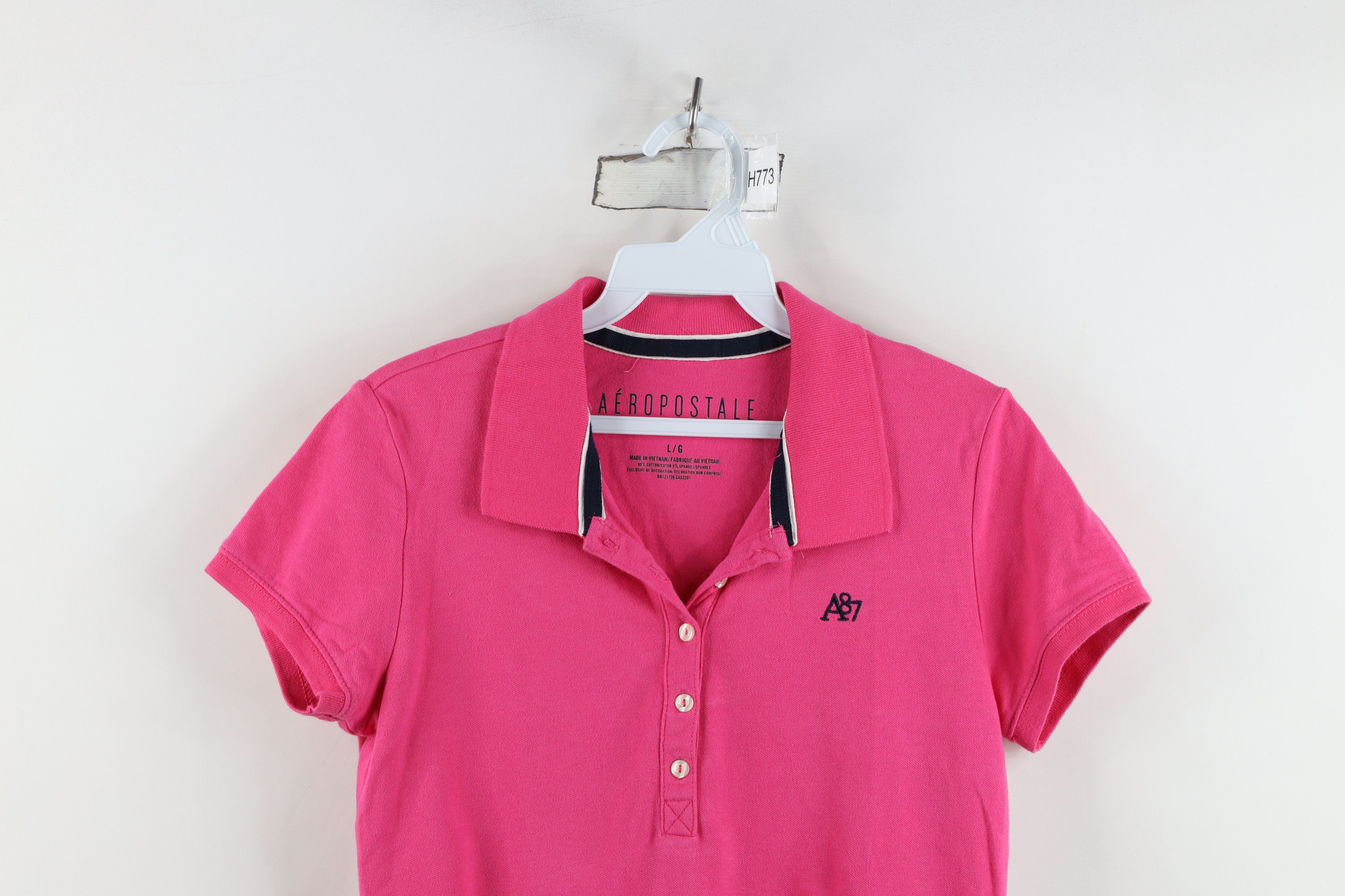 Aeropostale Vintage Y2K Aeropostale Babydoll Collared Polo Shirt Pink Size L / US 10 / IT 46 - 2 Thumbnail