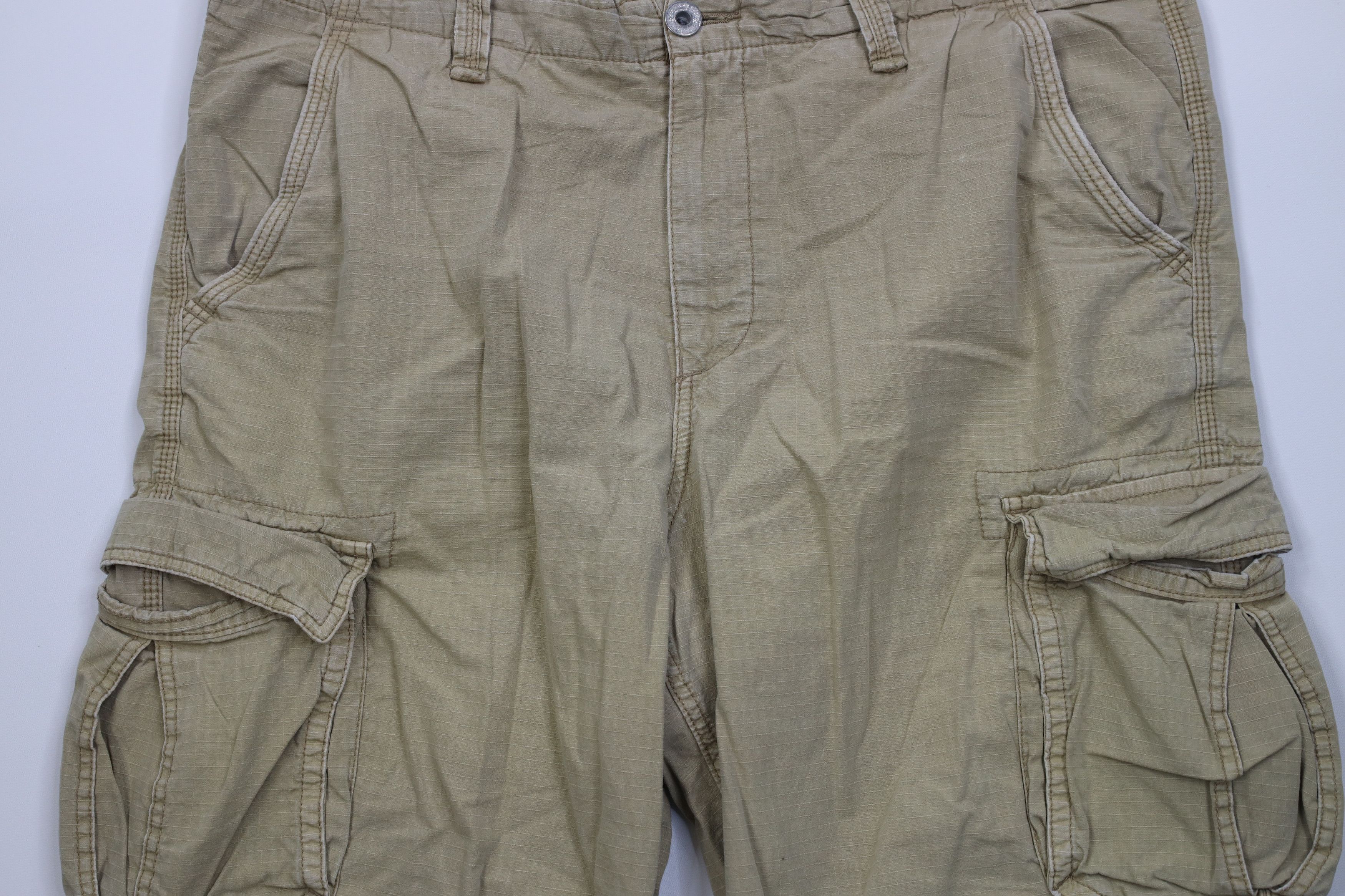 American Eagle Outfitters Vintage Y2K American Eagle Ripstop Cargo Shorts Beige Brown Size US 38 / EU 54 - 3 Thumbnail
