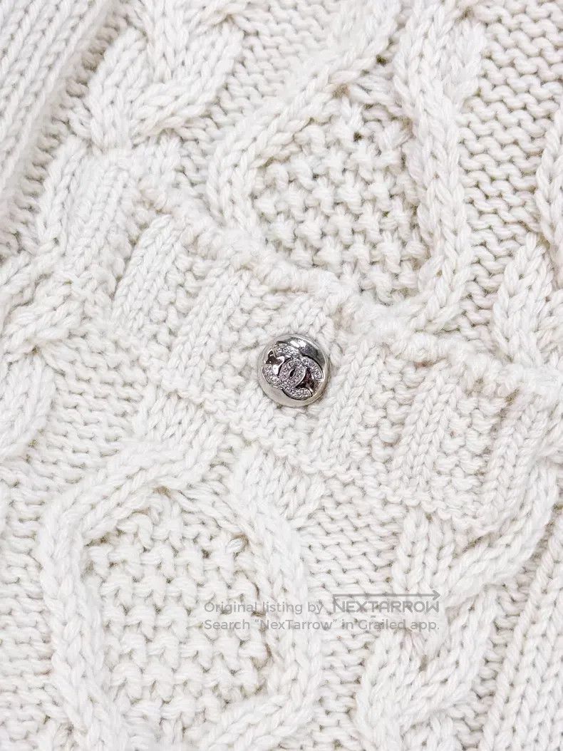 Chanel Chanel Twisted double C pattern lapel knitted zipper jacke Size M / US 6-8 / IT 42-44 - 6 Thumbnail