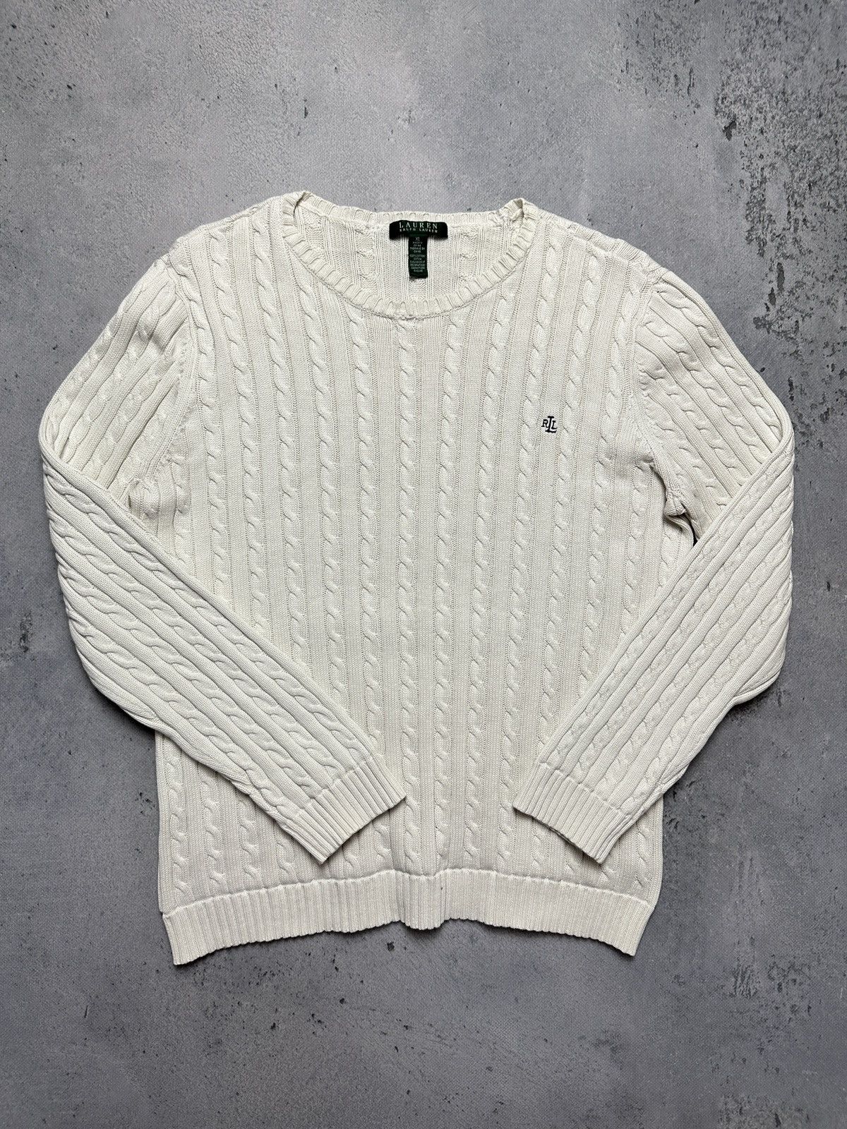 Lauren Ralph Lauren Vintage Lauren Ralph Lauren Green Label Cable Knit Sweater Size US L / EU 52-54 / 3 - 1 Thumbnail
