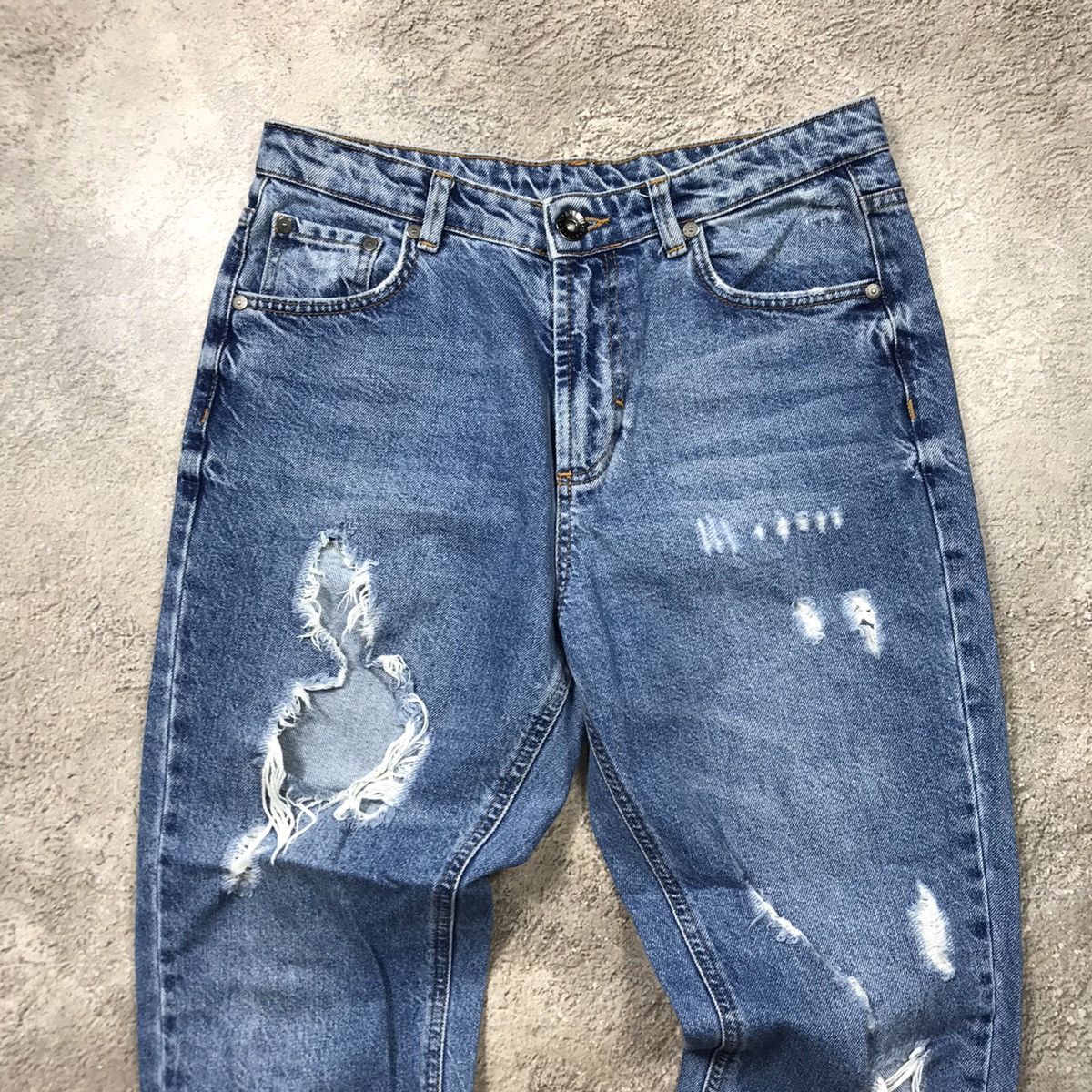 Vintage Vintage Y2K Distressed Baggy Jeans Skate Grunge Thrashed 28 Size US 28 / EU 44 - 2 Thumbnail