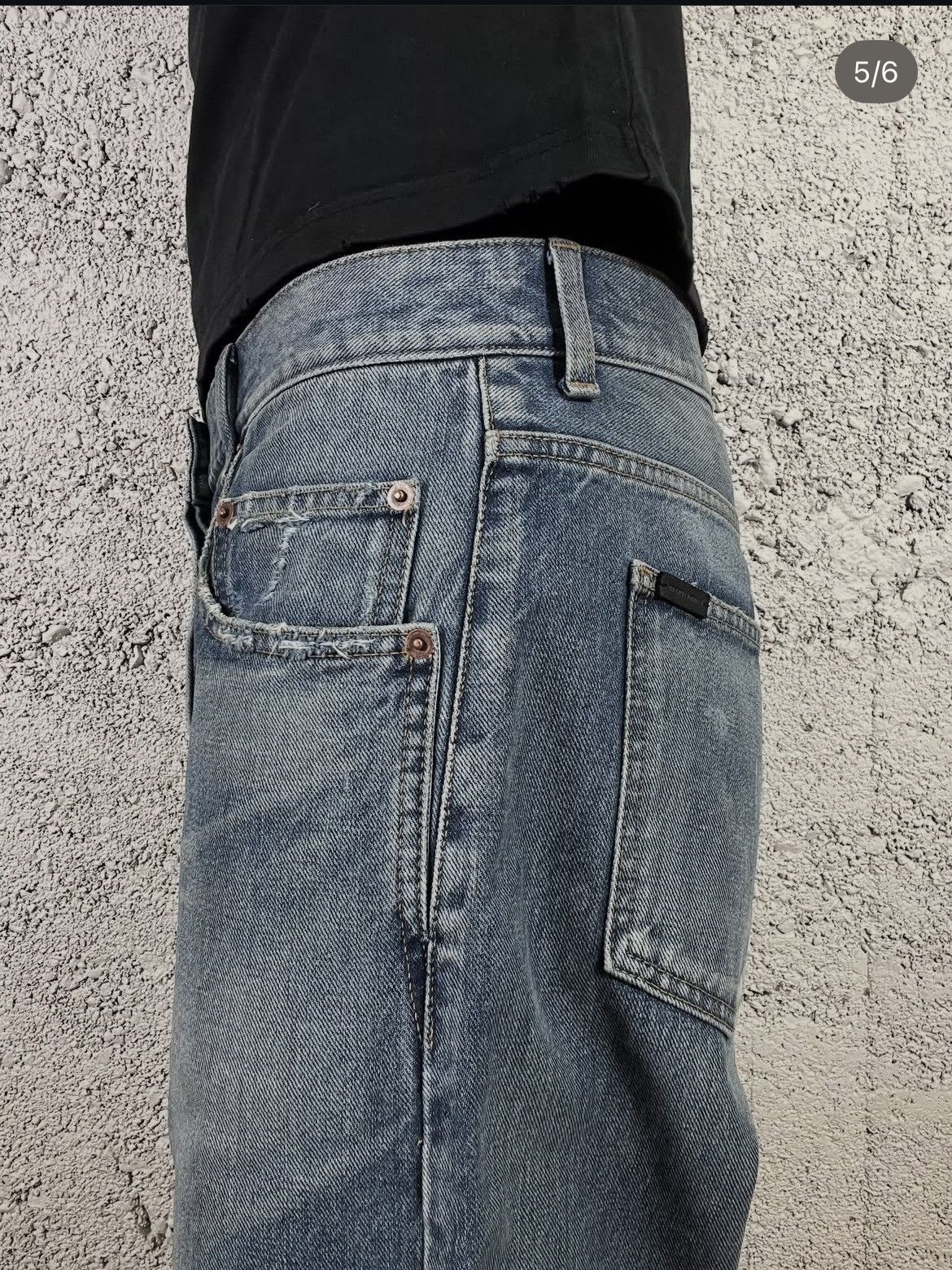 Saint Laurent Paris Saint Laurent D45 Wide Leg Jeans Size US 29 - 5 Thumbnail