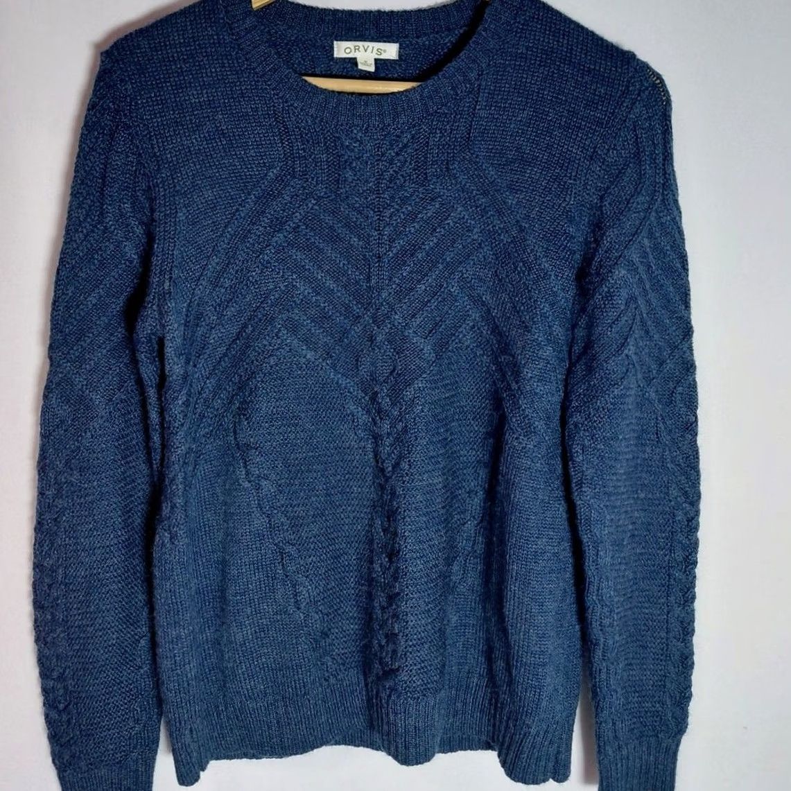 Orvis Orvis Wool Blend Sweater Blue Solid Knit Women Size M Kev Size M / US 6-8 / IT 42-44 - 2 Thumbnail