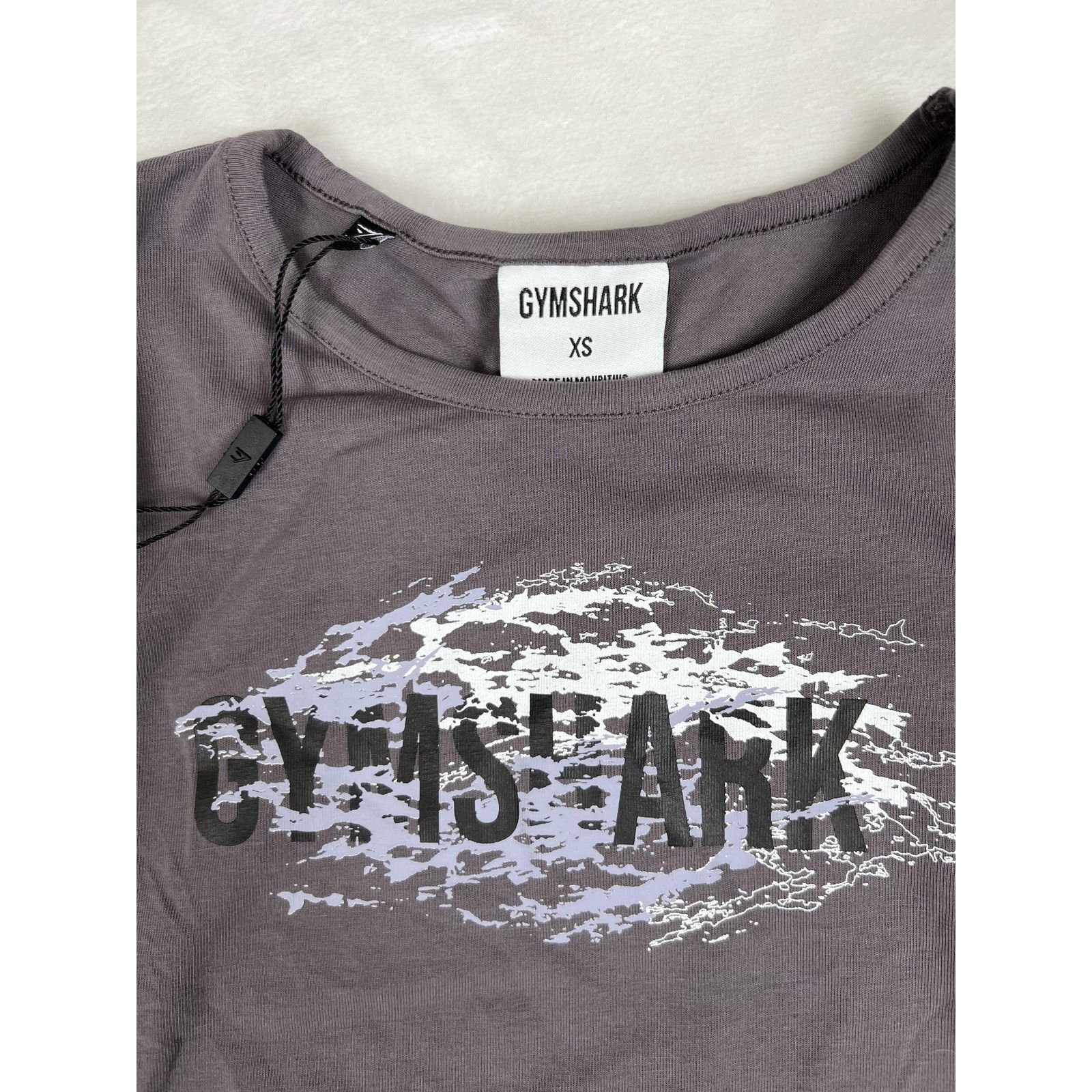 Gymshark Gymshark Shirt Womens Extra Small Slate Lavender Ribbon Crop Size XS / US 0-2 / IT 36-38 - 2 Thumbnail