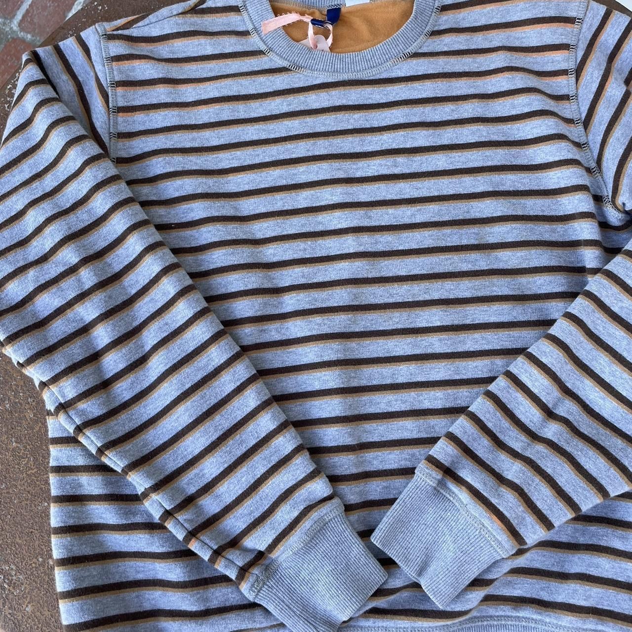 H&M × Zara H&M men’s striped gray crewneck sweatshirt size medium Size US M / EU 48-50 / 2 - 3 Thumbnail