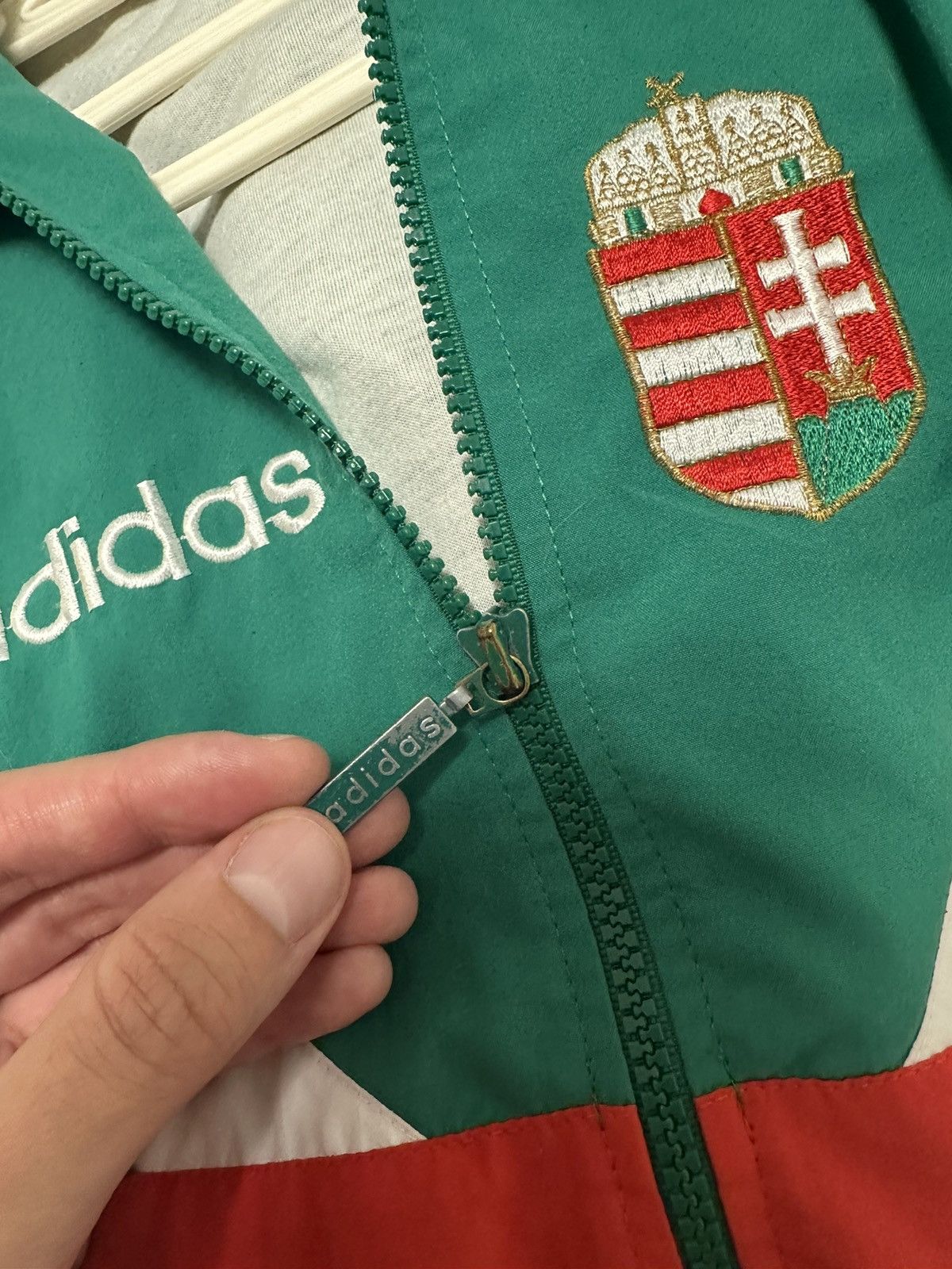 Adidas × Vintage Vintage Adidas Hungary Football Track Jacket Rare Size US S / EU 44-46 / 1 - 5 Thumbnail