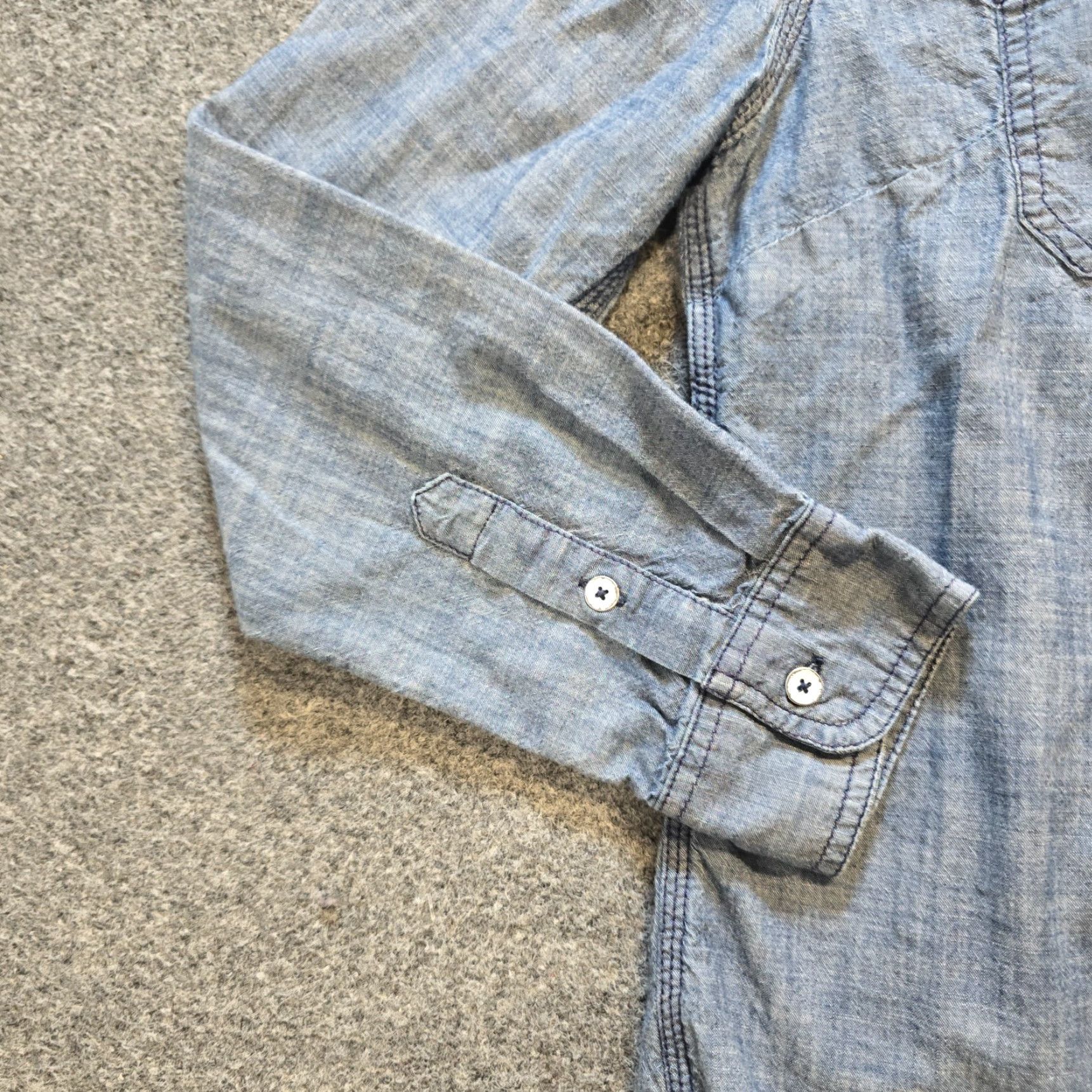 Carhartt Carhartt Top Womens Medium Blue Denim Button Up Long Sleeve Casual Shirt Size M / US 6-8 / IT 42-44 - 4 Thumbnail