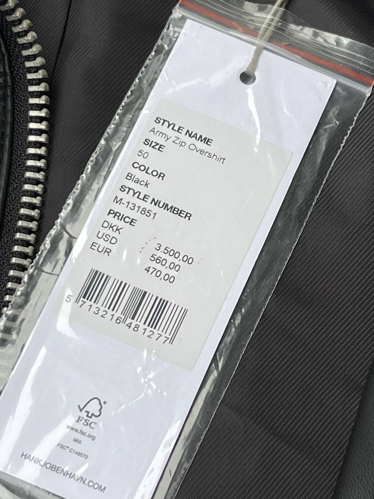 Han Kjobenhavn !DS! FW22 Han Kjobenhavn Army Zip Overshirt Black Jacket Size US M / EU 48-50 / 2 - 25 Thumbnail